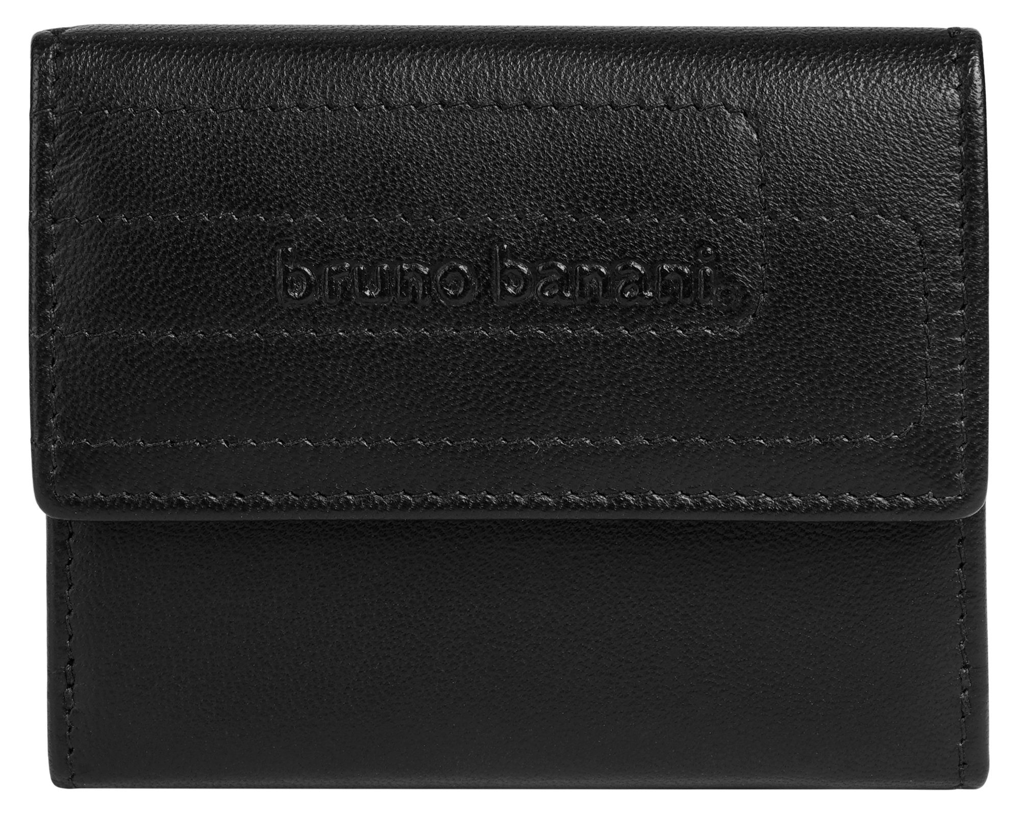 Bruno Banani Portemonnee echt leder unisex portemonnees zwart
