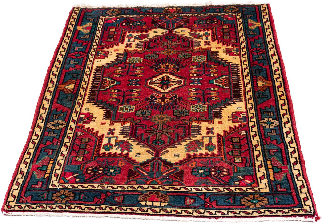 morgenland Wollen kleed Touiserkan medaillon rosso 124 x 83 cm Handgeknoopt