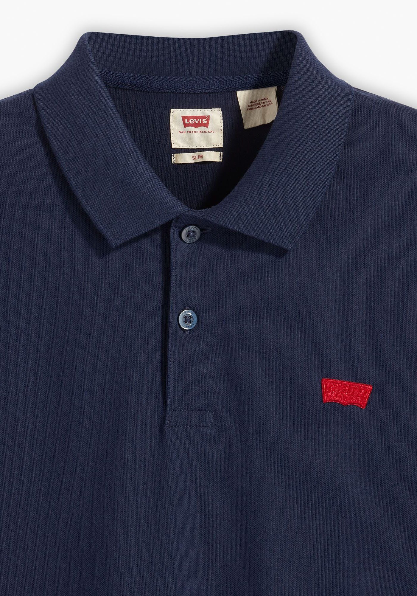 Levi's® Poloshirt met lange mouwen met geborduurd logo