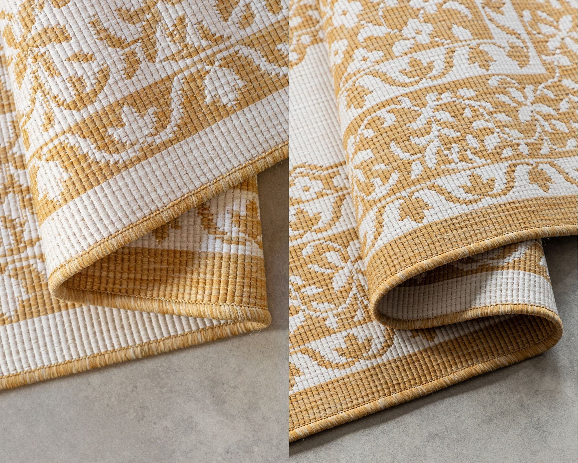 ELLE DECORATION Vloerkleed Meekly omkeerbaar tapijt Vlakweefsel, In-& Outdoor, Modern, tweezijdig, balkon, woonkamer