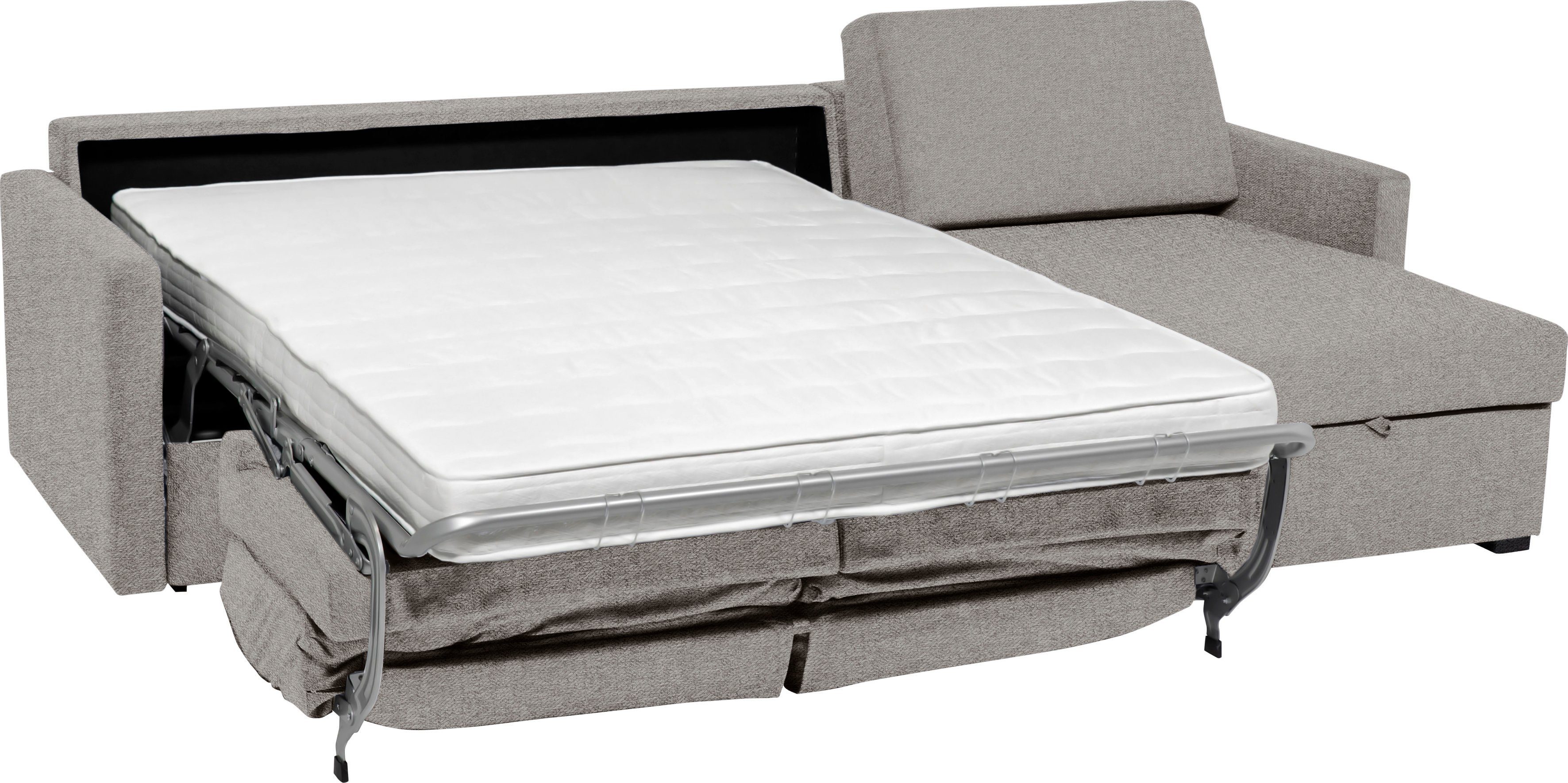 Places of Style Slaapbank GOLDPOINT hoekbank 264 cm, ligoppervlak (140/200 cm), L-vorm, Slaapfunctie, Bonell-binnenveringsmatras en volwaardige bedfunctie