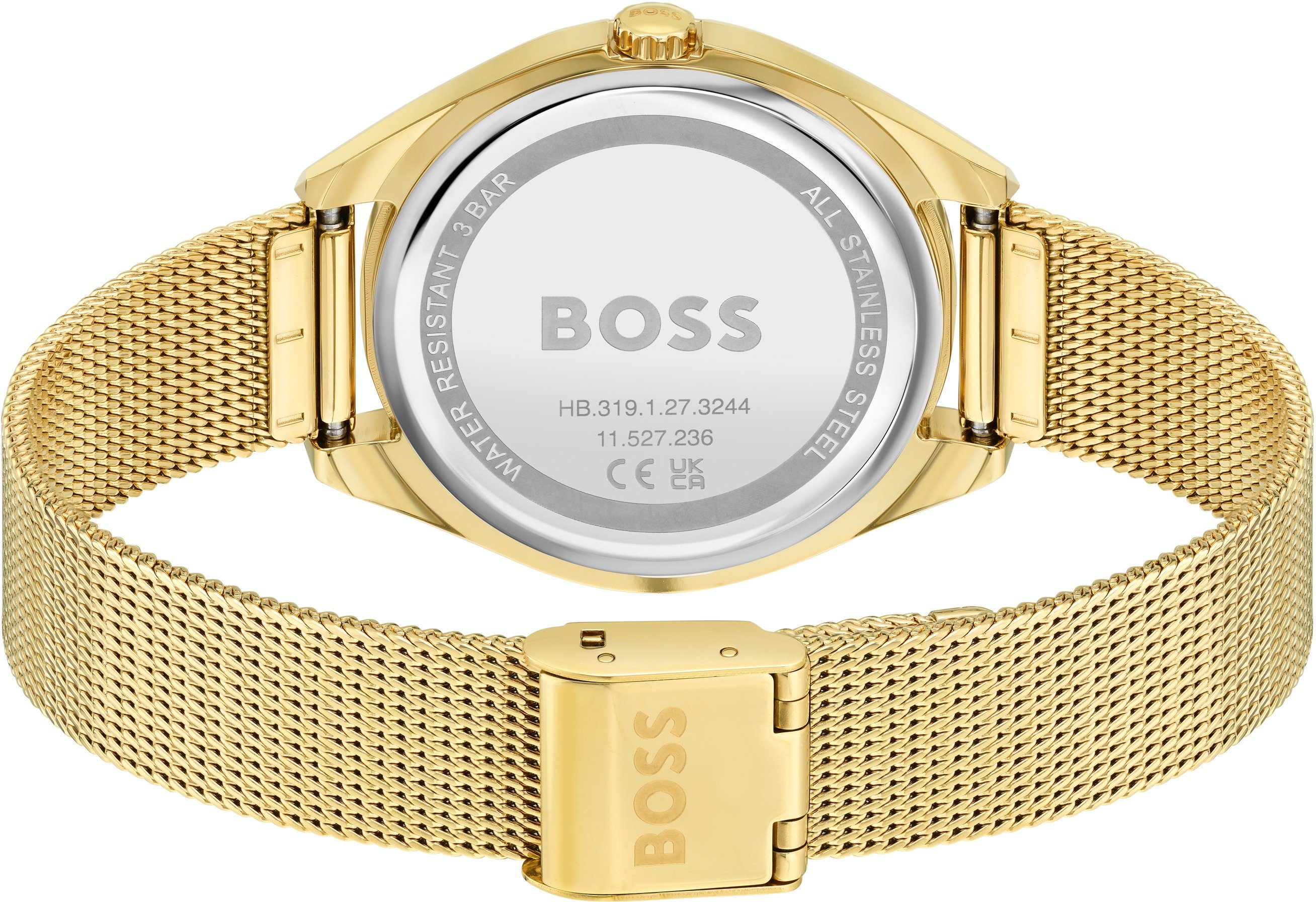 Boss Kwartshorloge SAYA Damenuur, horloge, glaskristallen, roestvrijstalen band