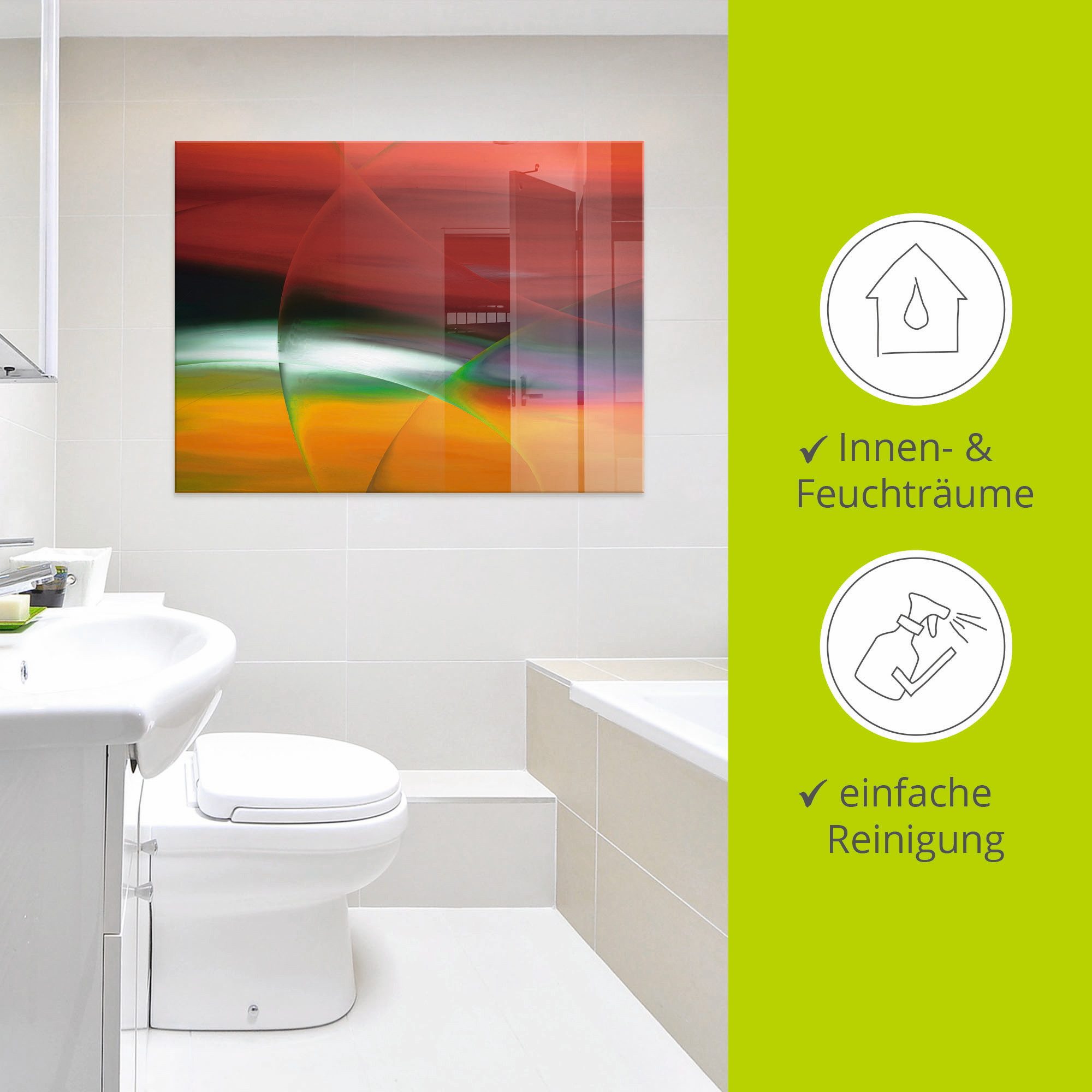 Artland Print op glas Modern IV in verschillende maten