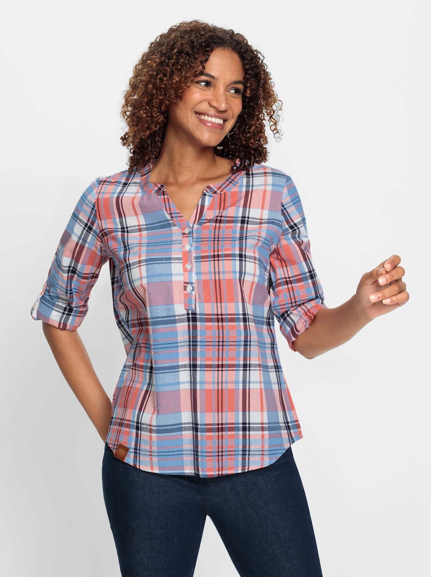 Casual Looks Geruite blouse