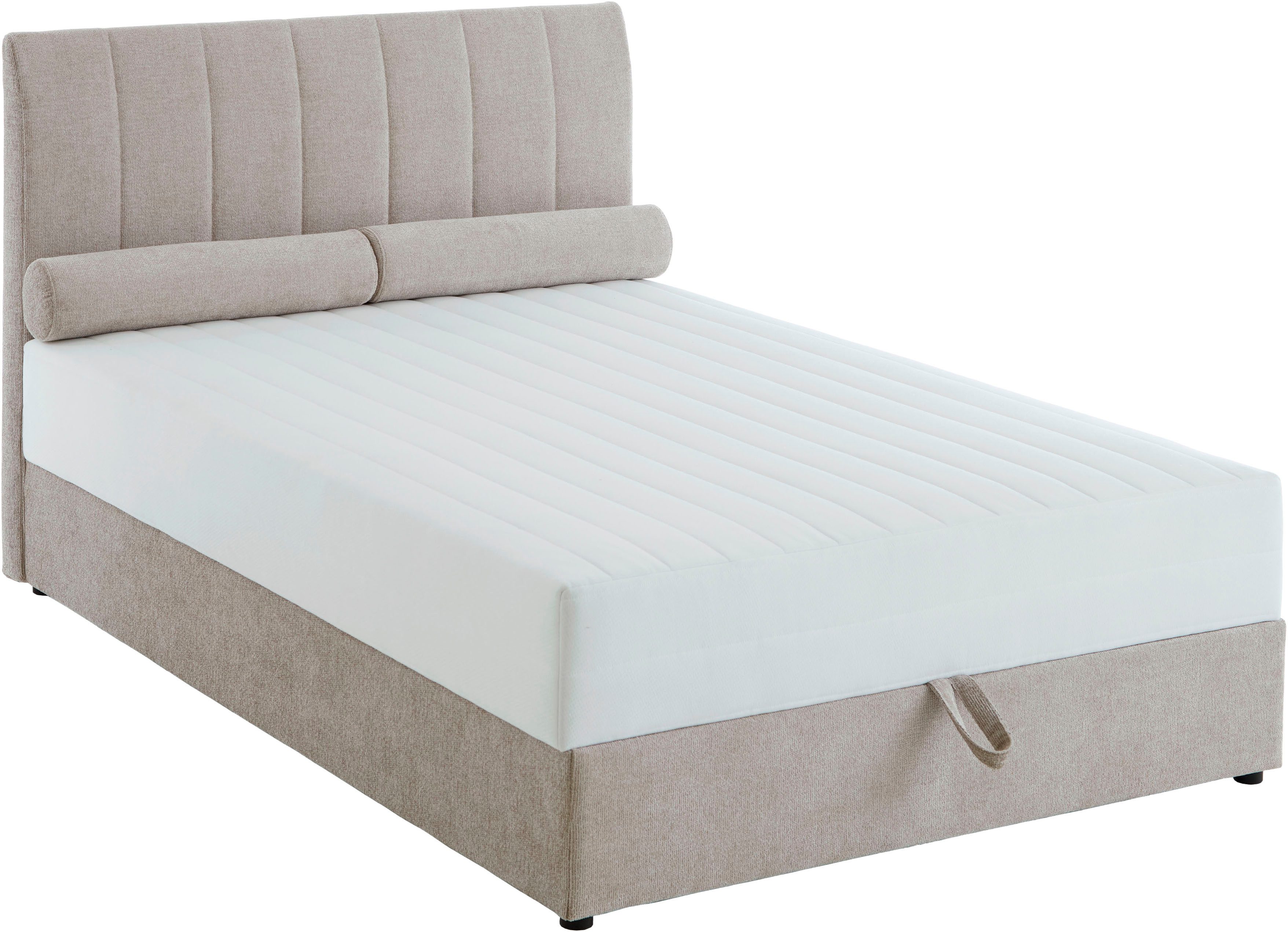 ATLANTIC home collection Boxspring ALISIA Met pocketvering, bedlade en kussenrol in originele bekleding