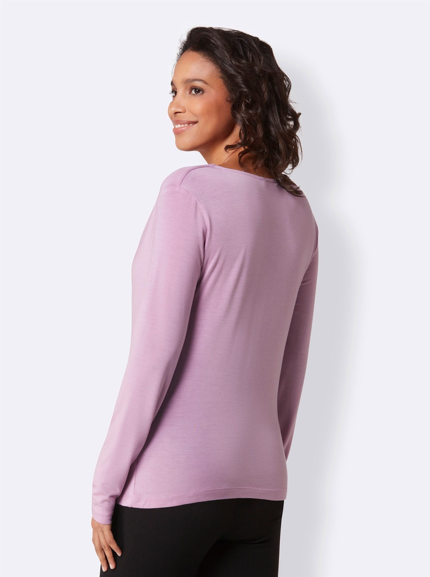 CREATION L PREMIUM Shirt met cascadehals Modal-shirt (1-delig)