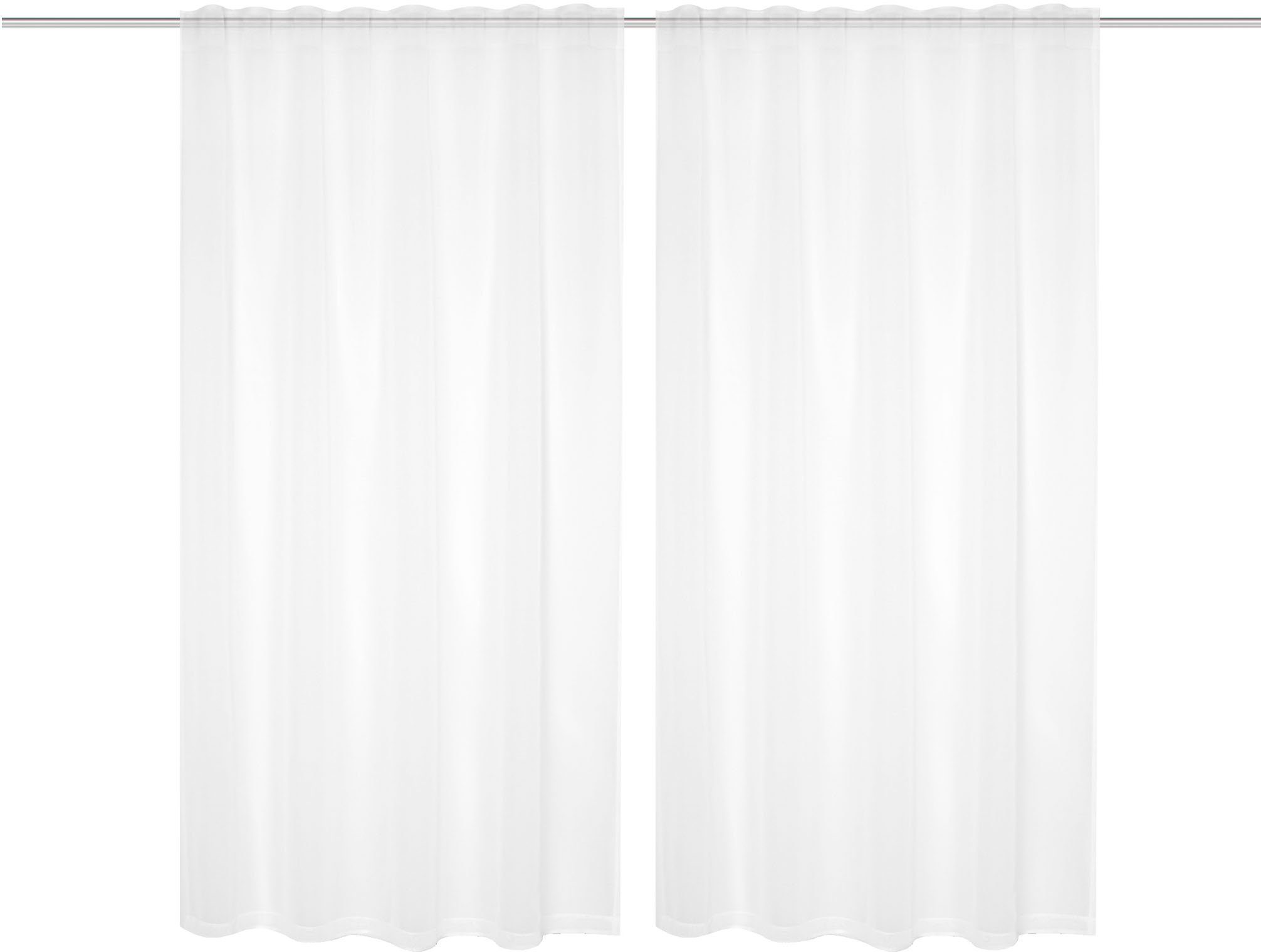HOME WOHNIDEEN Gordijn DOLLY transparant (2 stuks)