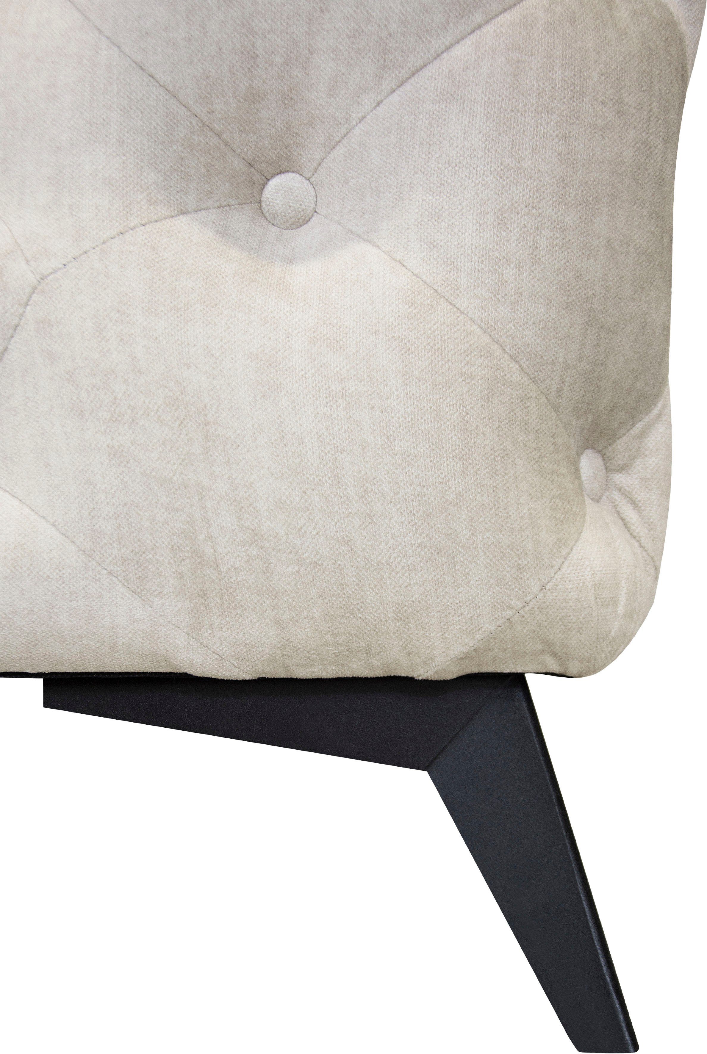 Leonique Chesterfield-bank Glynis L-vorm luxueuze capitonnage, moderne chesterfield look, kleur van de poten ter keuze