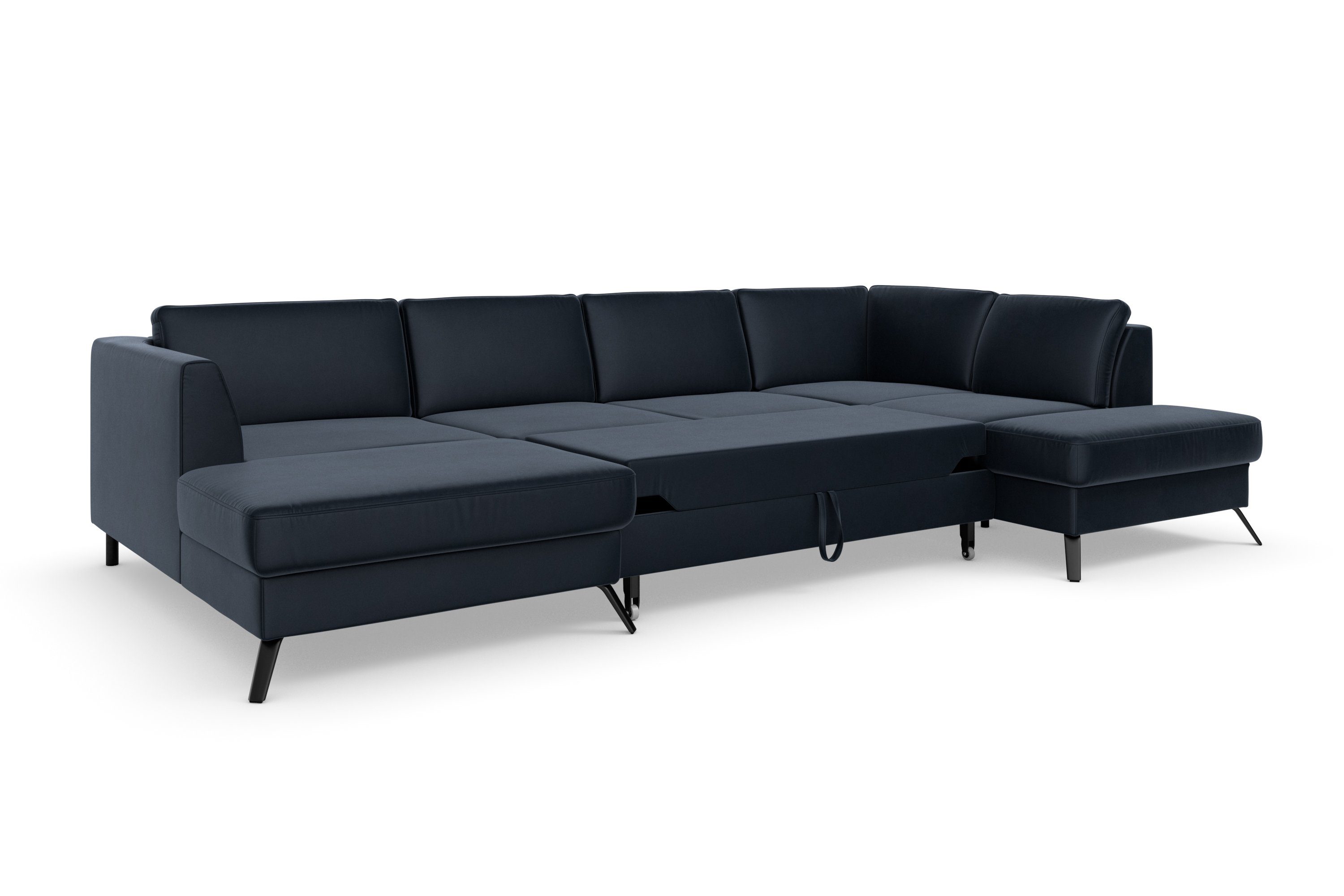 sit&more Zithoek Olsen U-vorm inclusief zitdiepteverstelling, naar keuze met slaapfunctie, 15 cm hoog