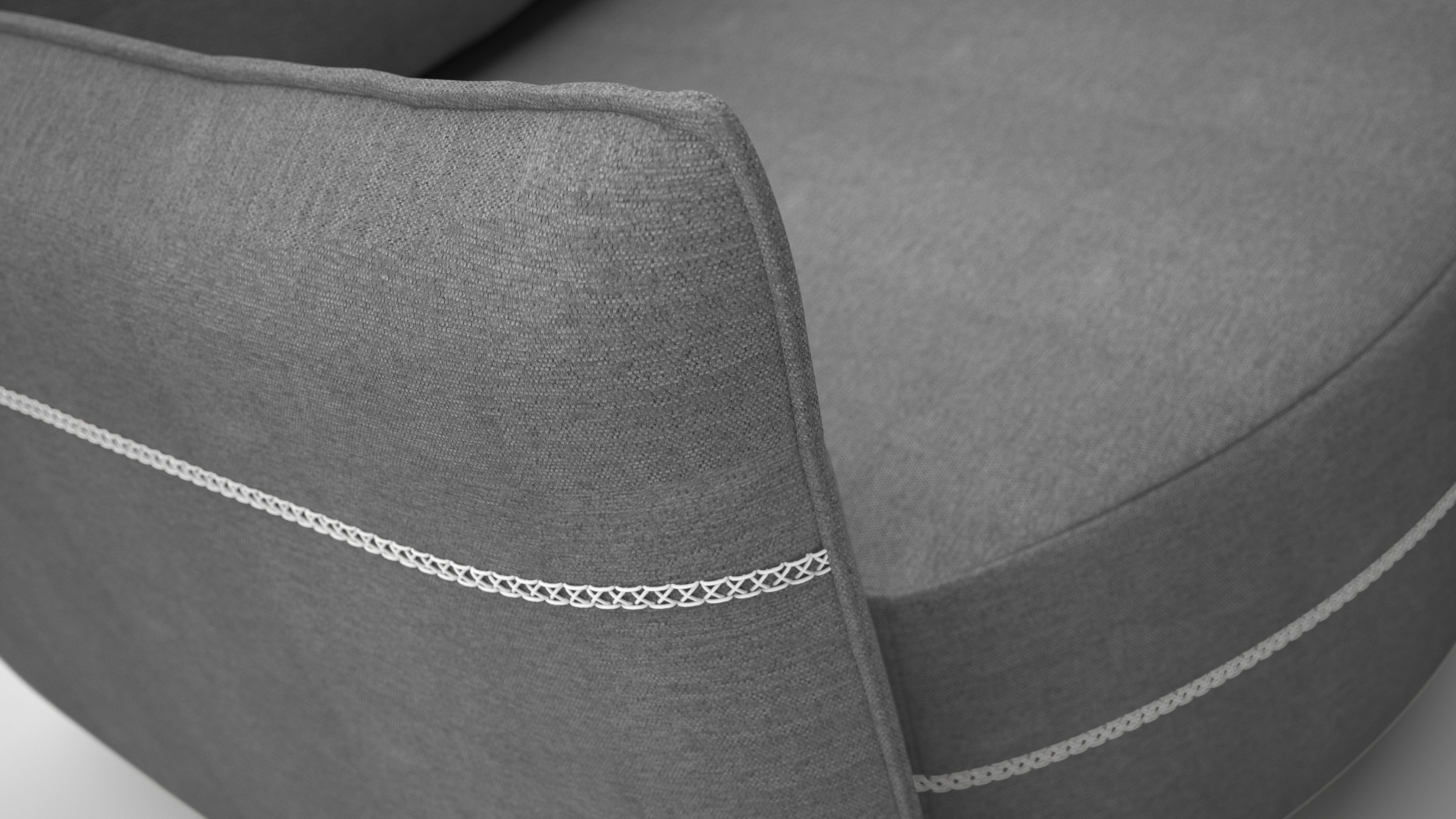 exxpo - sofa fashion Loungebank Met mooie contrastnaad, solitairmeubel, comfortabel, smalle armleuning