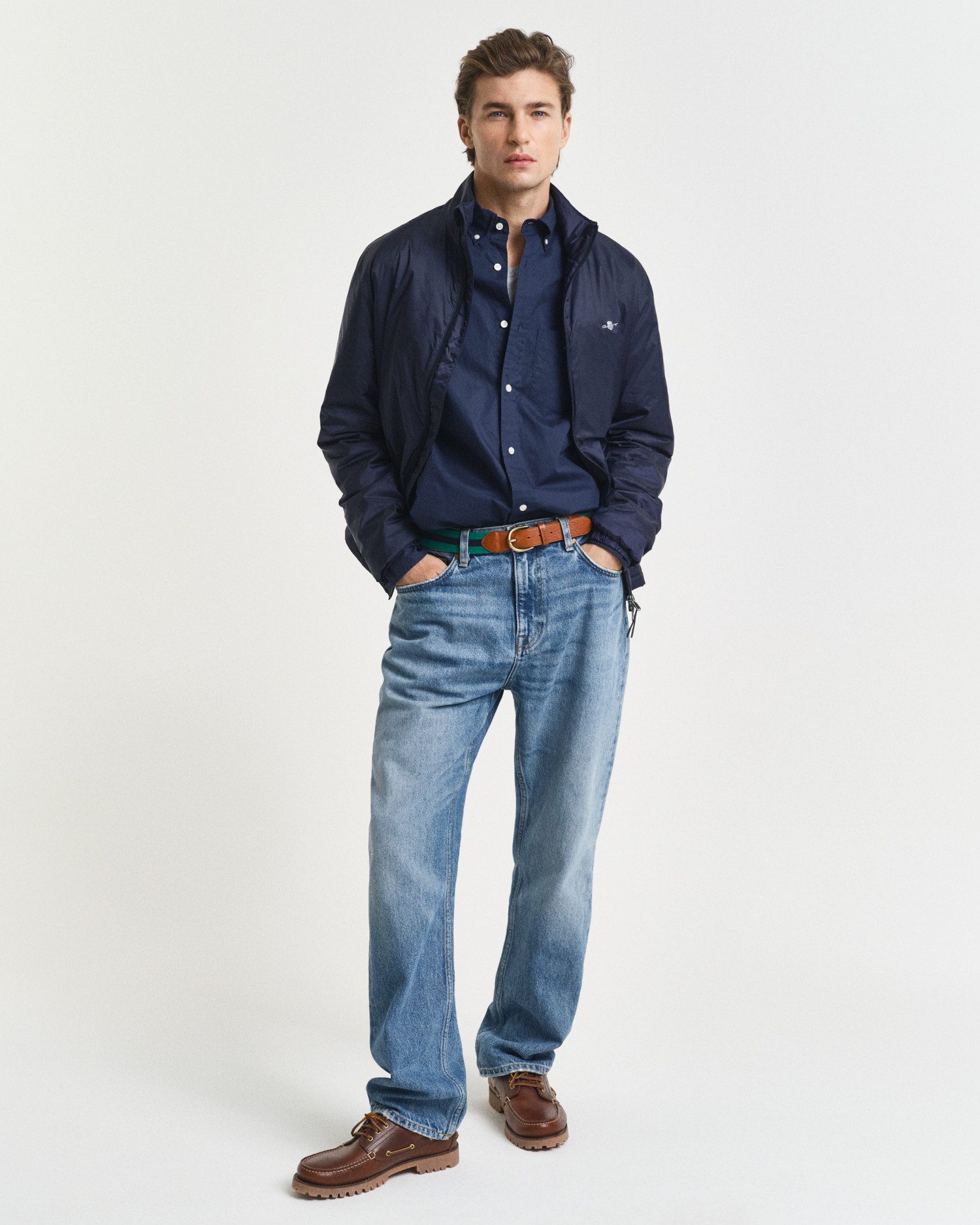 Gant Overhemd met lange mouwen Regular fit poplin overhemd licht slijtvast easy care