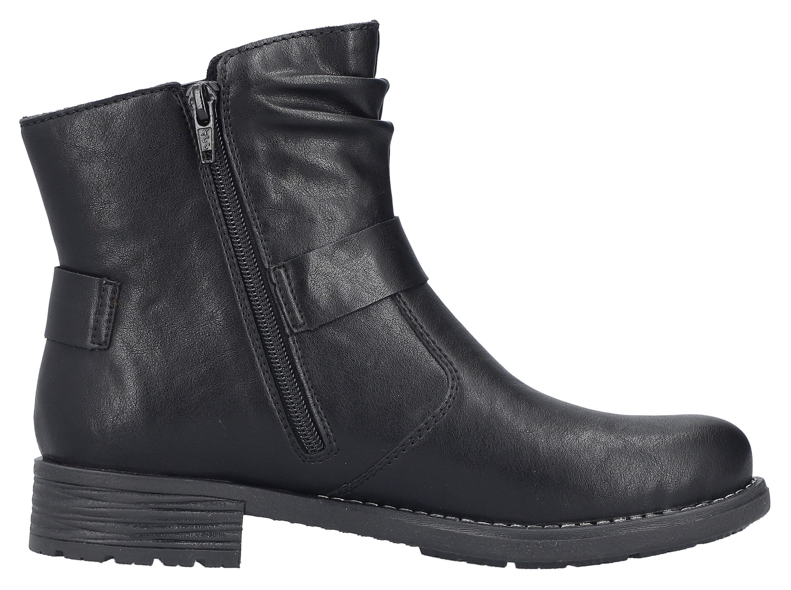 Rieker Laarsjes Boots, blokhak, met ritssluiting aan de binnenkant