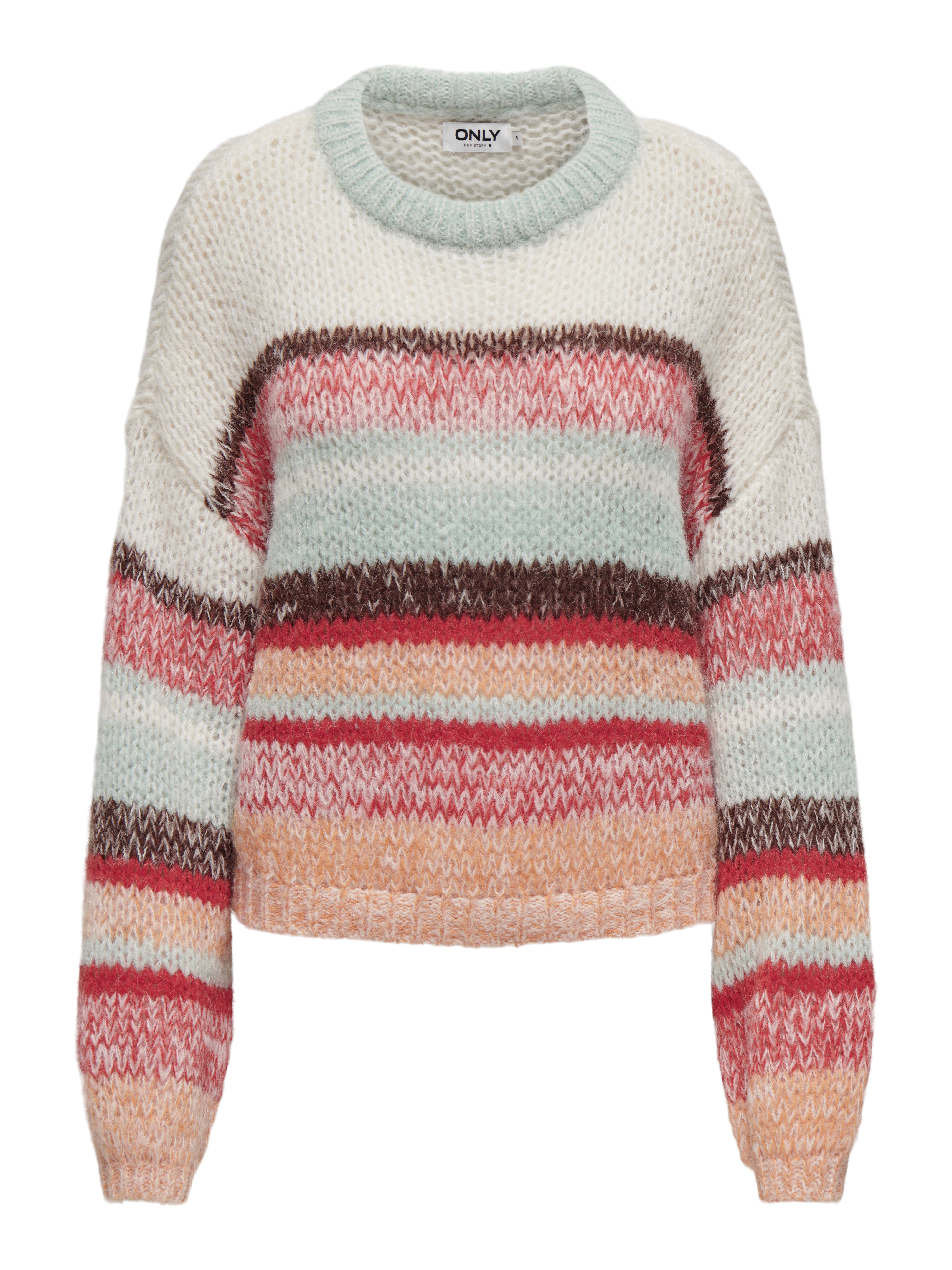 Only Trui met ronde hals ONLALYSSA L/S LIFE O-NECK CC KNT