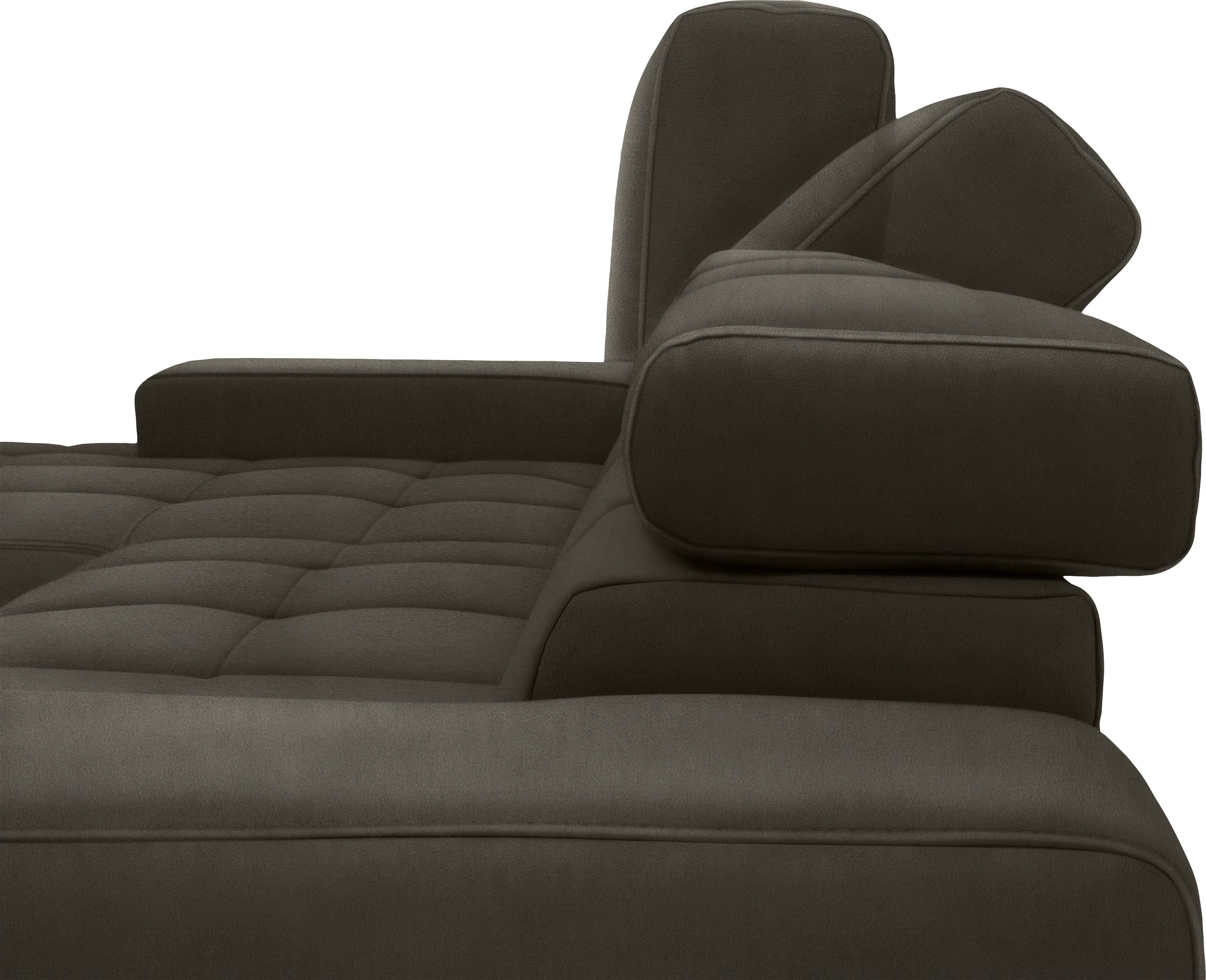 DOMO collection Hoekbank Cunelli mooie zitnaden als designelement, stevige zitcomfort, L-vorm