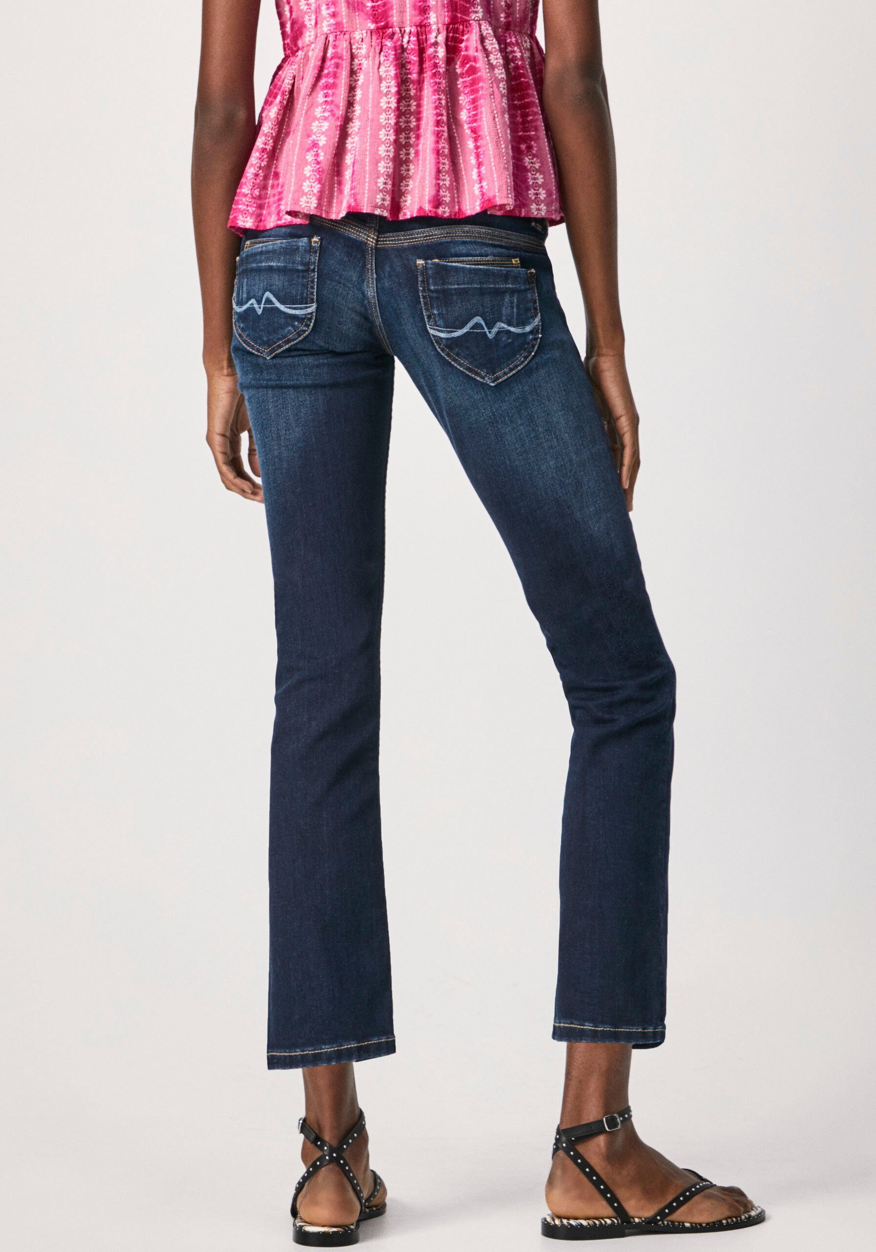 Pepe Jeans Straight jeans VENUS met badge