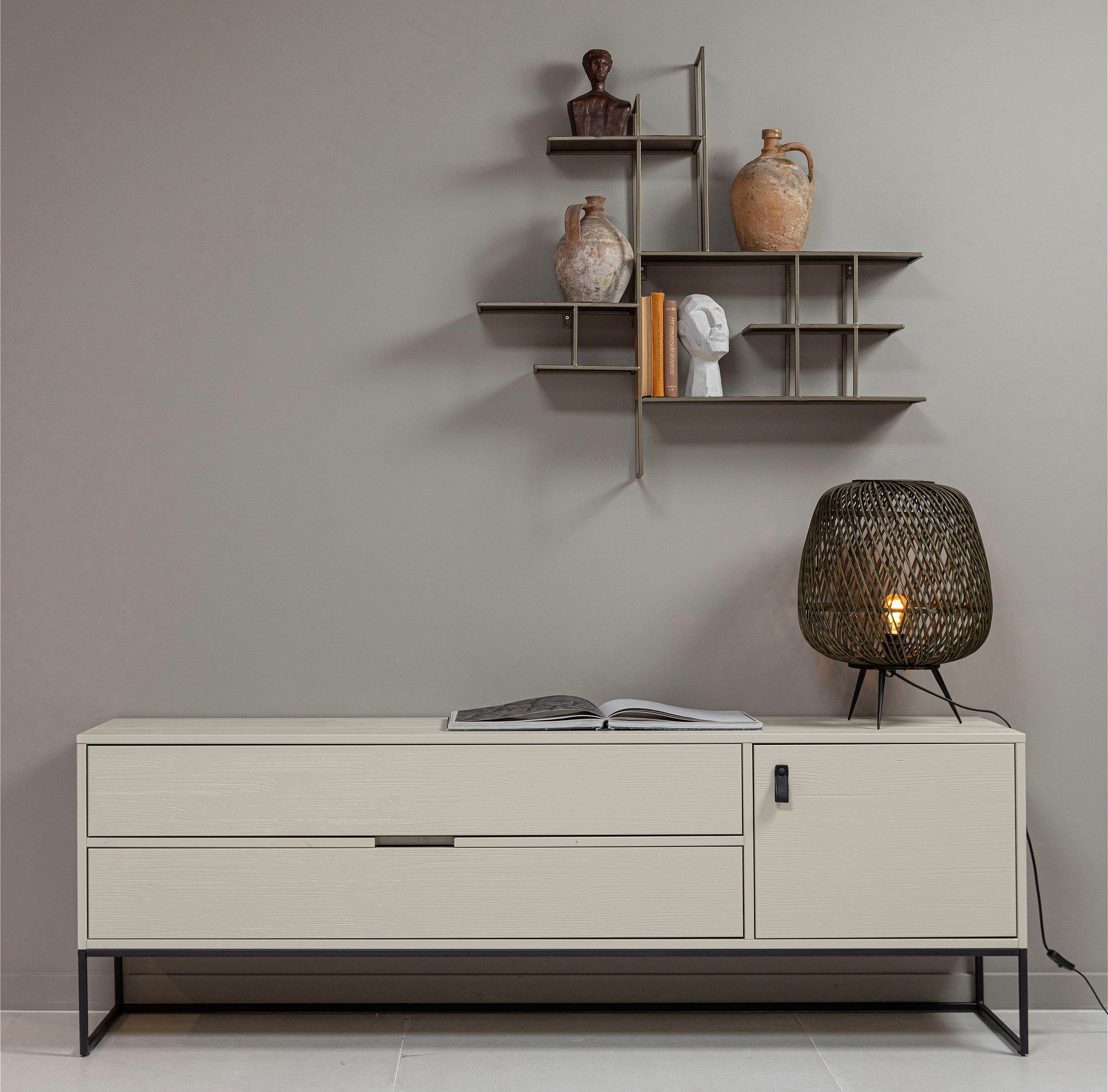 WOOOD Tv-meubel Silas TV-Lowboard Commode, 2 lades en 1 deur, veel opbergruimte, breedte 120 of 180 cm