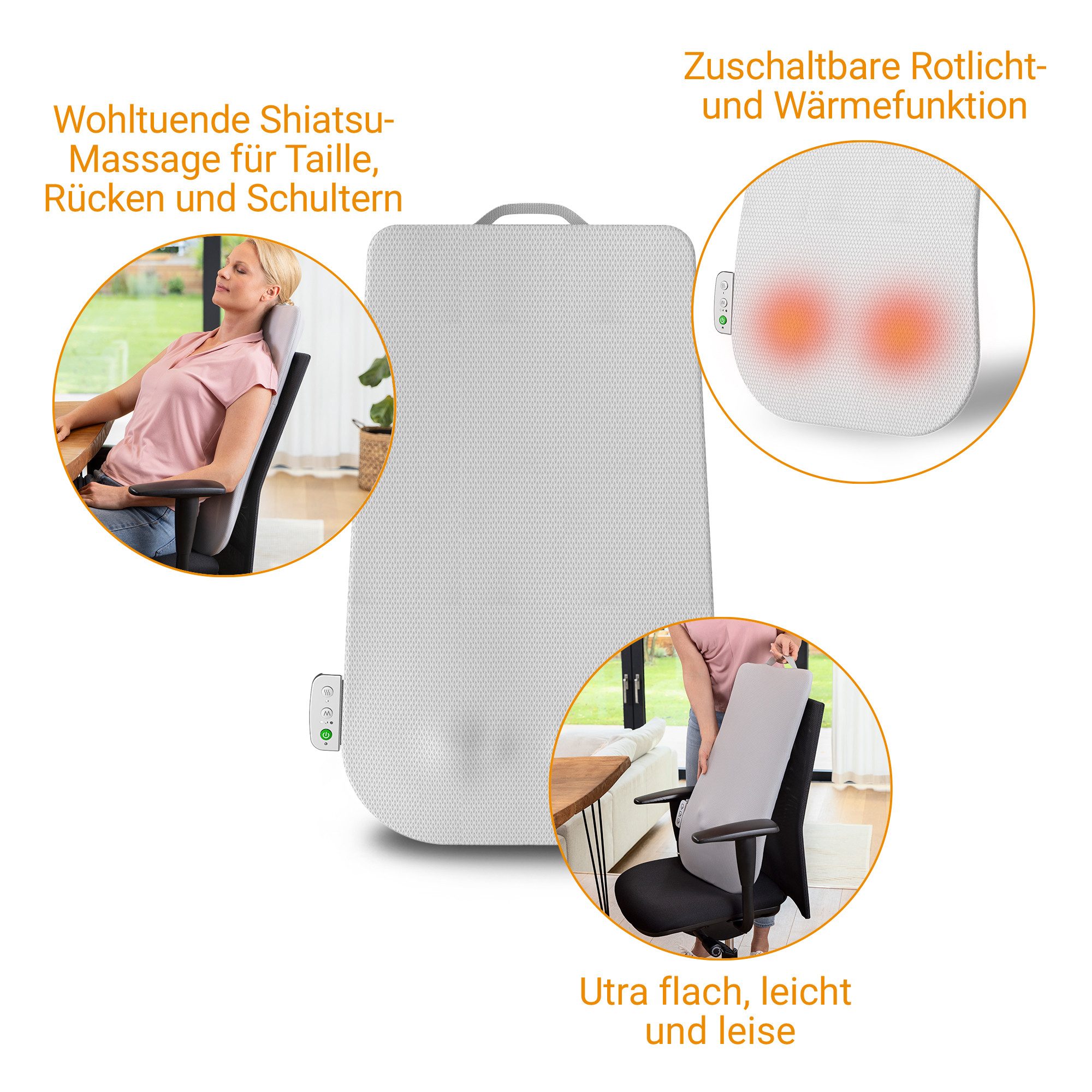 Medisana Shiatsu massage apparaat MC 600 Shiatsu-massage voor taille, rug- en schouderbereik