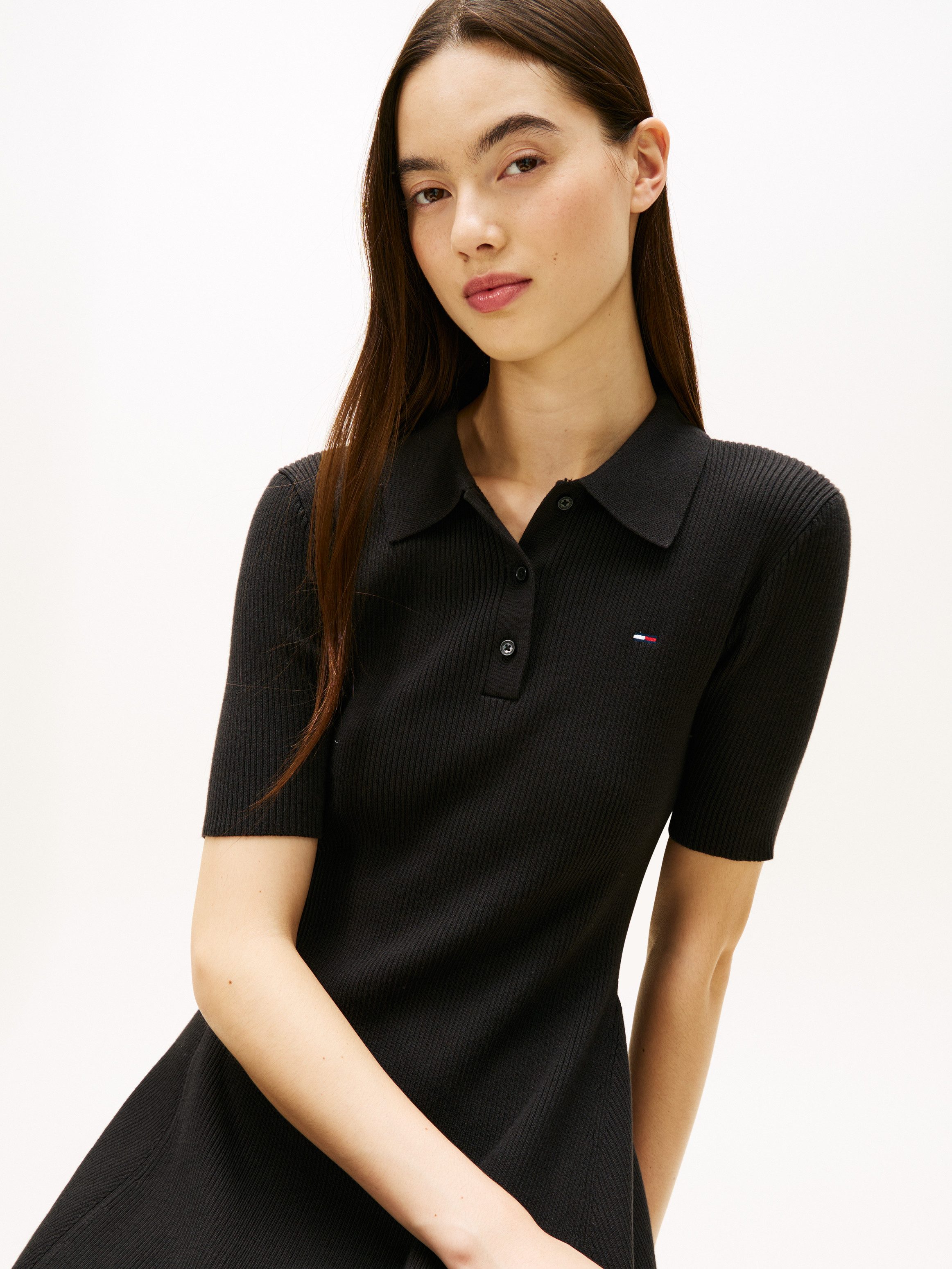 TOMMY JEANS Polojurk TJW F&F SWEATER POLO MINI DRESS