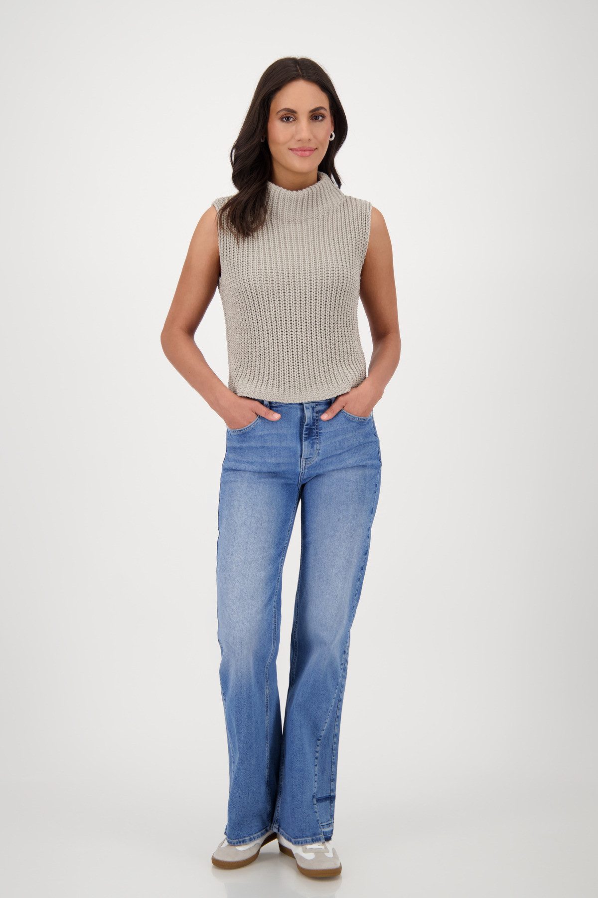 Monari Slip-over Pullunder Basic Chenille