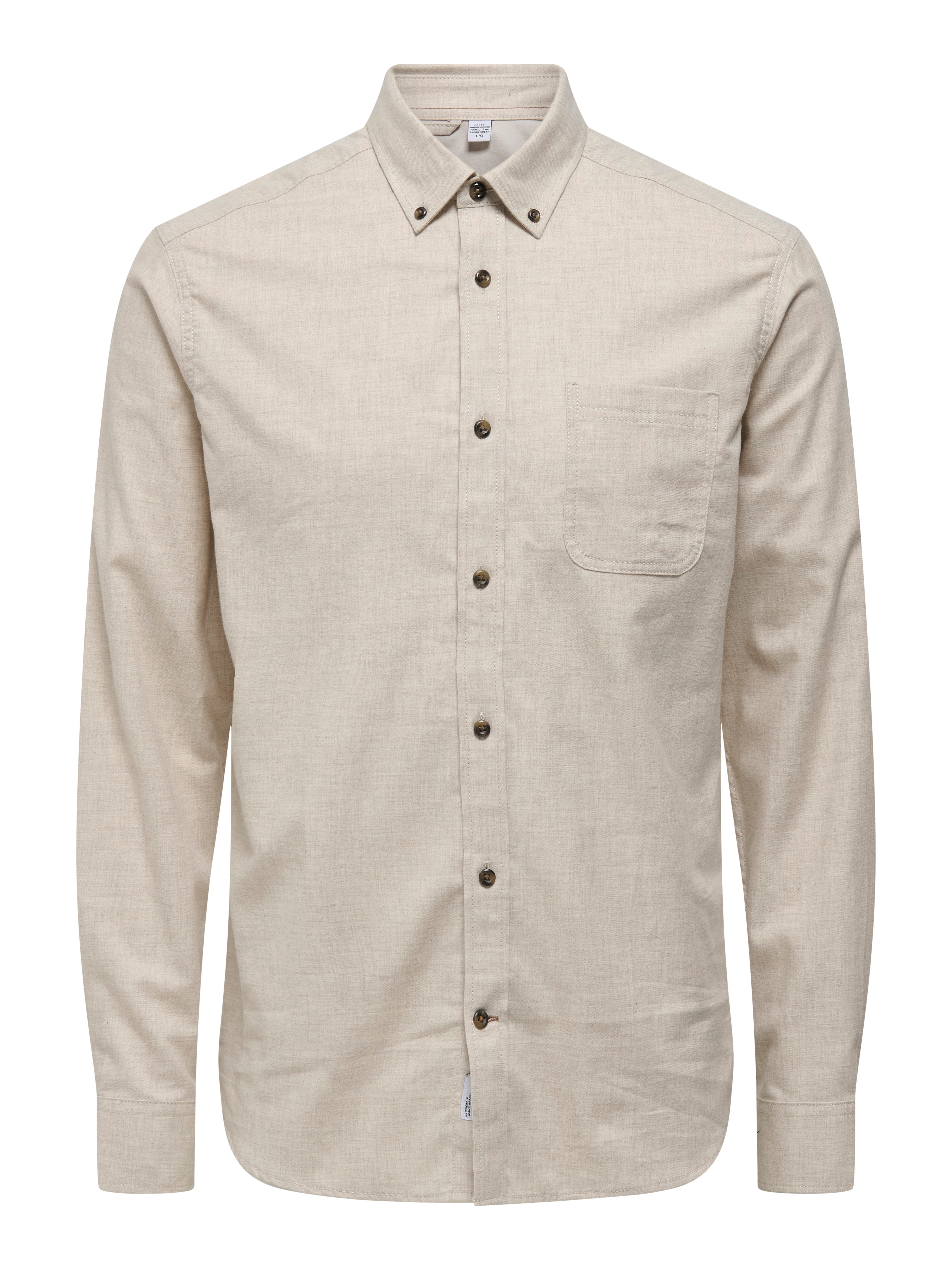 ONLY & SONS Overhemd met lange mouwen ONSROAD LIFE REG MELANGE LS SHIRT NOOS