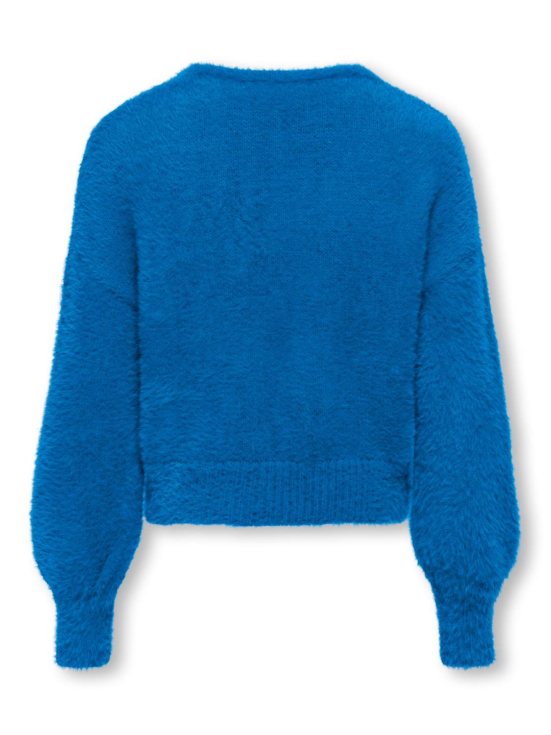 KIDS ONLY Trui met ronde hals KOGNEWPIUMO L/S PULLOVER CP KNT NOOS