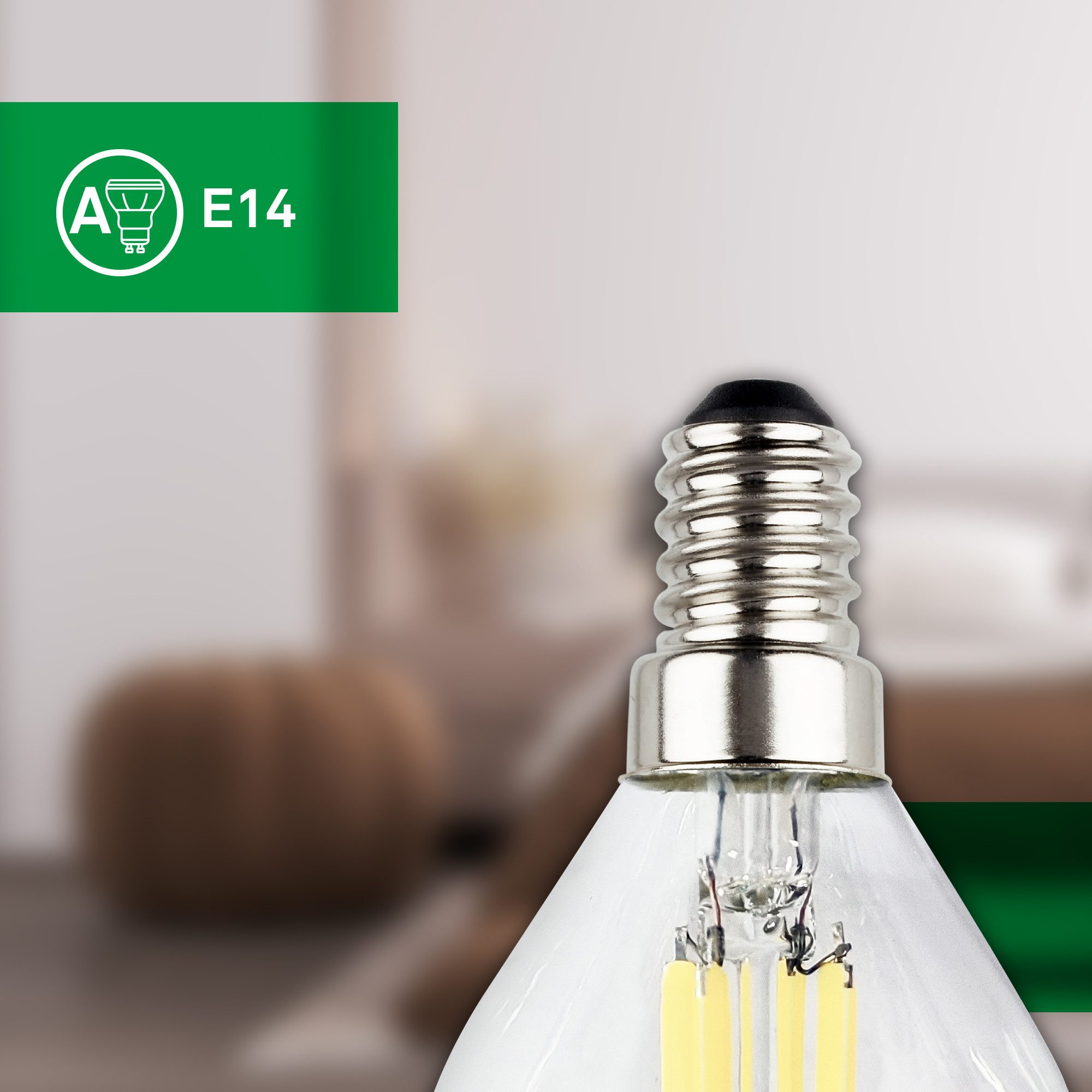 Briloner Leuchten Led-verlichting Ultra-efficiënte lichtbron EEK A, E14 Druppel, 2-pack