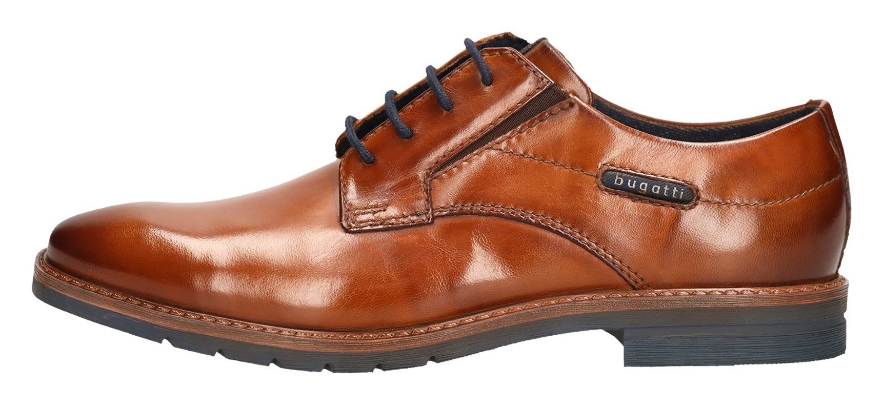 Bugatti Veterschoenen , businessschoen, avond-schoen met kleine stretchinzetten, breedte g