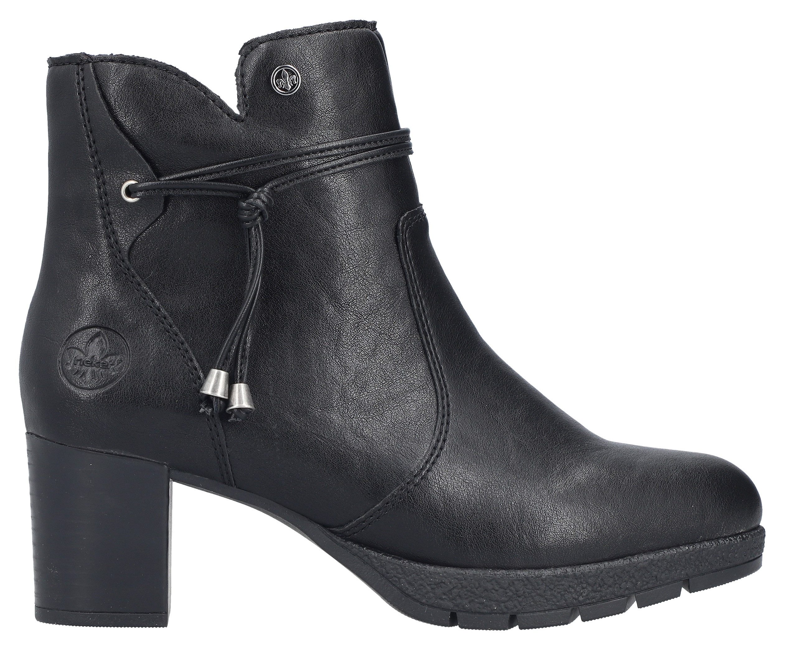 Rieker Laarsjes Zakelijke enkellaars, blokhak, boots in smalle vorm