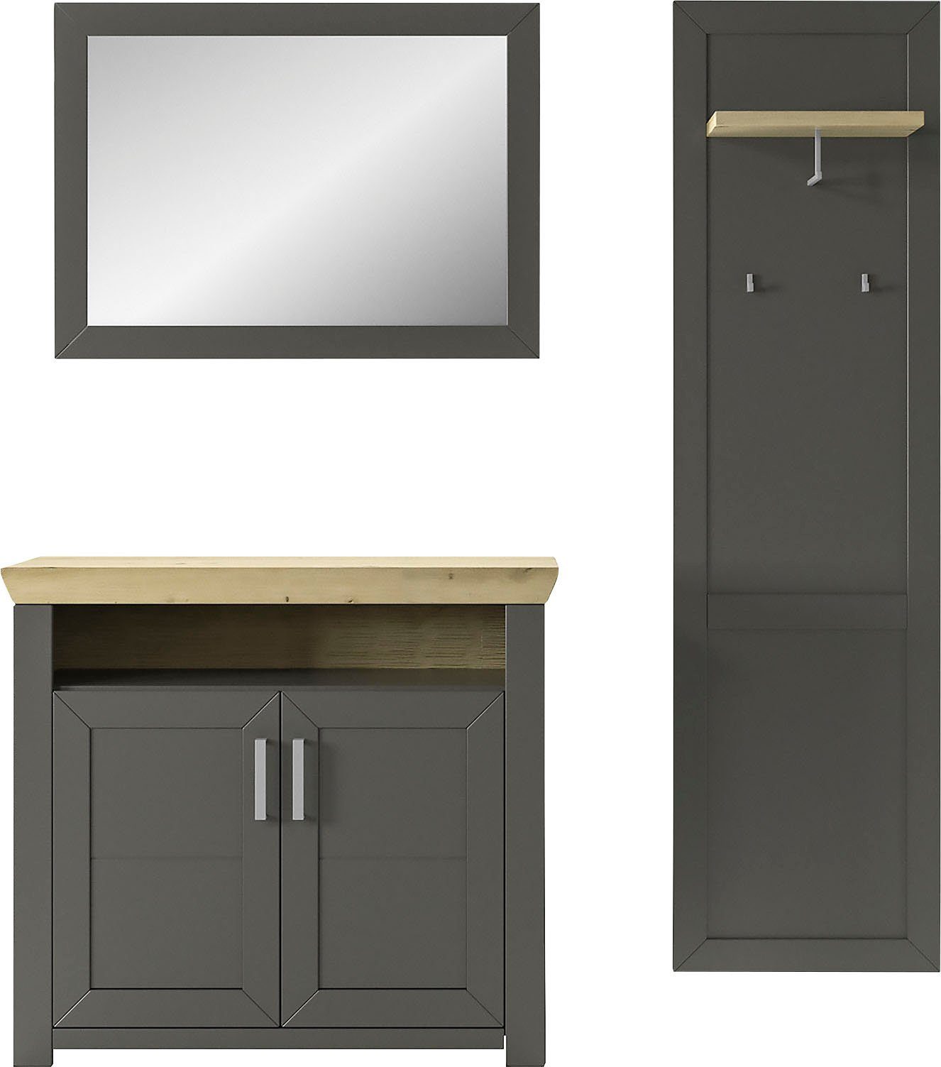 set one by Musterring Halmeubelset GA York Kombi 58 met spiegel en commode (set, 3-delig)