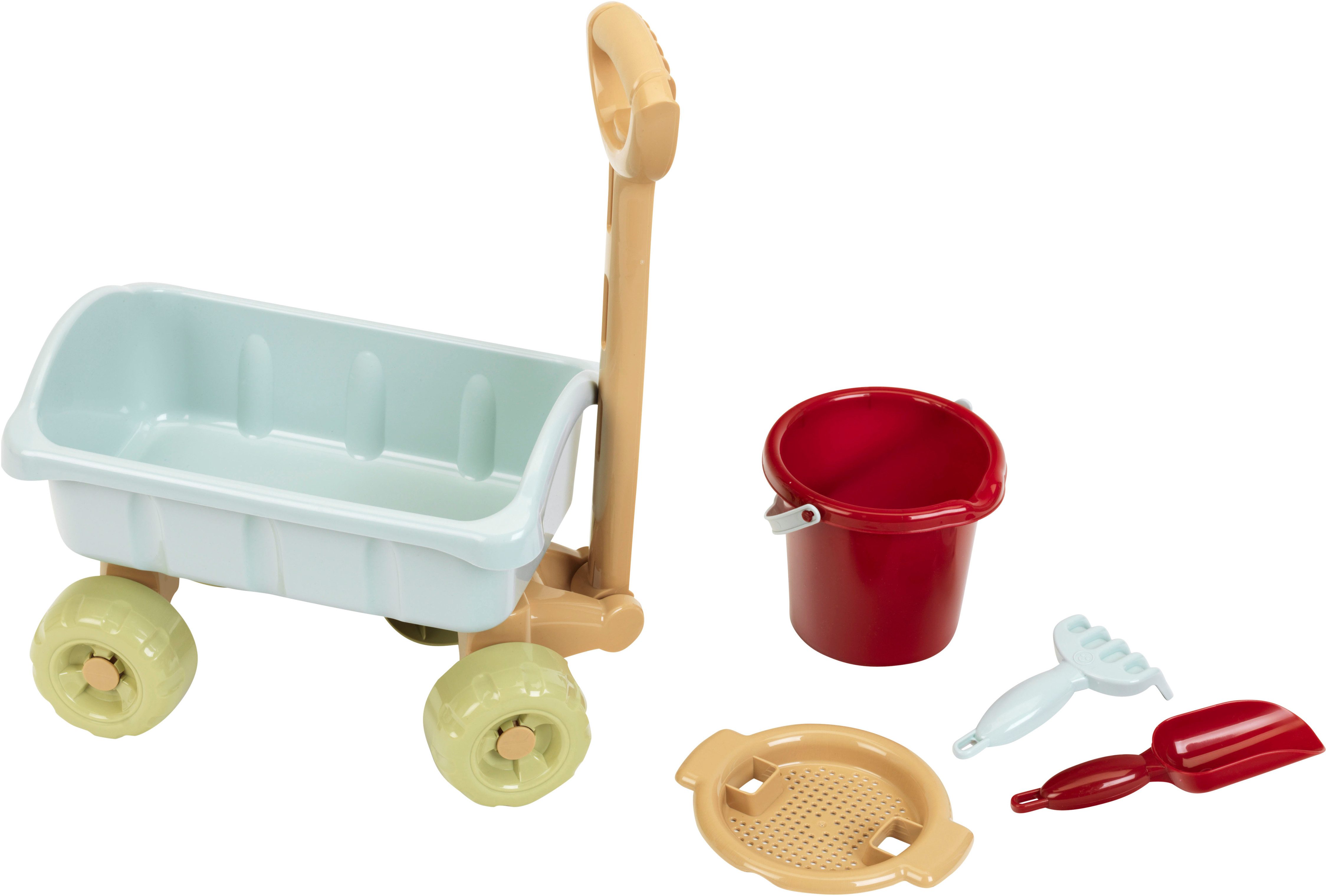 Klein Bolderkar Little Foot, Spiel-Bollerwagen mit Eimerset, aus Recyclingkunststoff