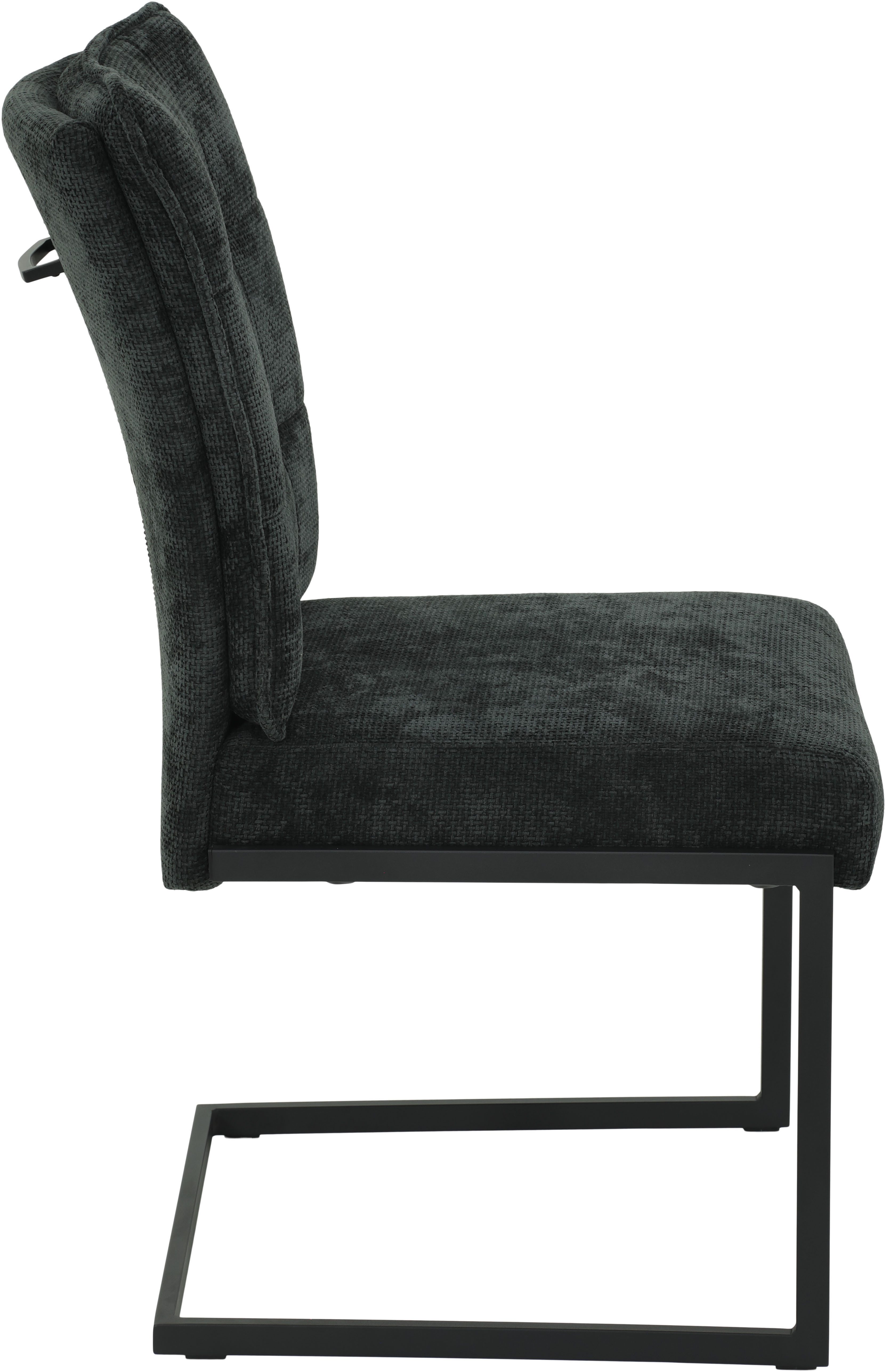 HELA Vrijdragende stoel OLIVIA eetkamerstoel XL-breedte, comfortzit, visco-elastisch schuim, greep rugleuning, met kussen (set, 2 stuks)