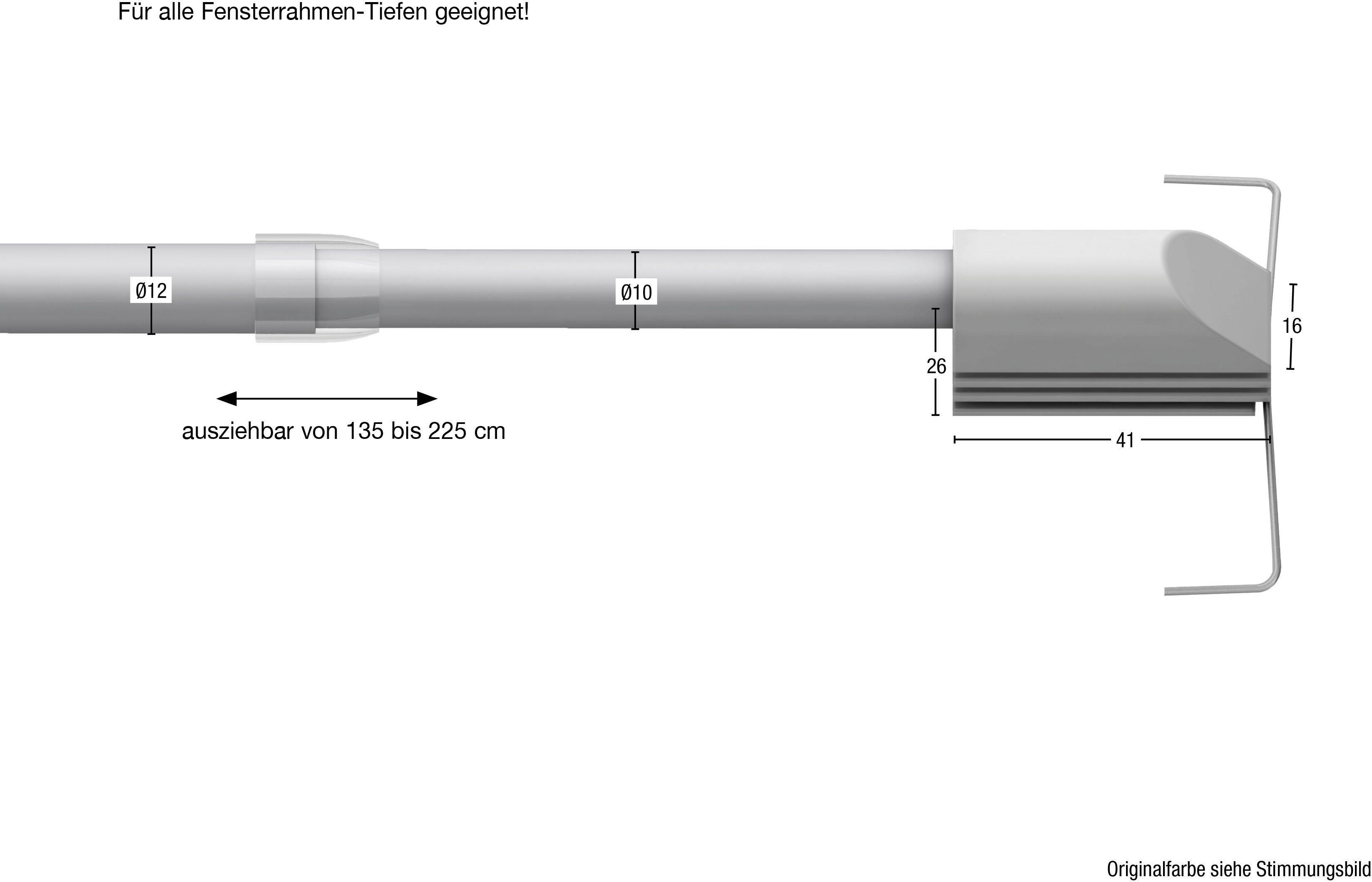 GARESA Schuifroede Ø 12 mm" Montage op het raamkozijn, uittrekbaar, klemfunctie, zonder boren