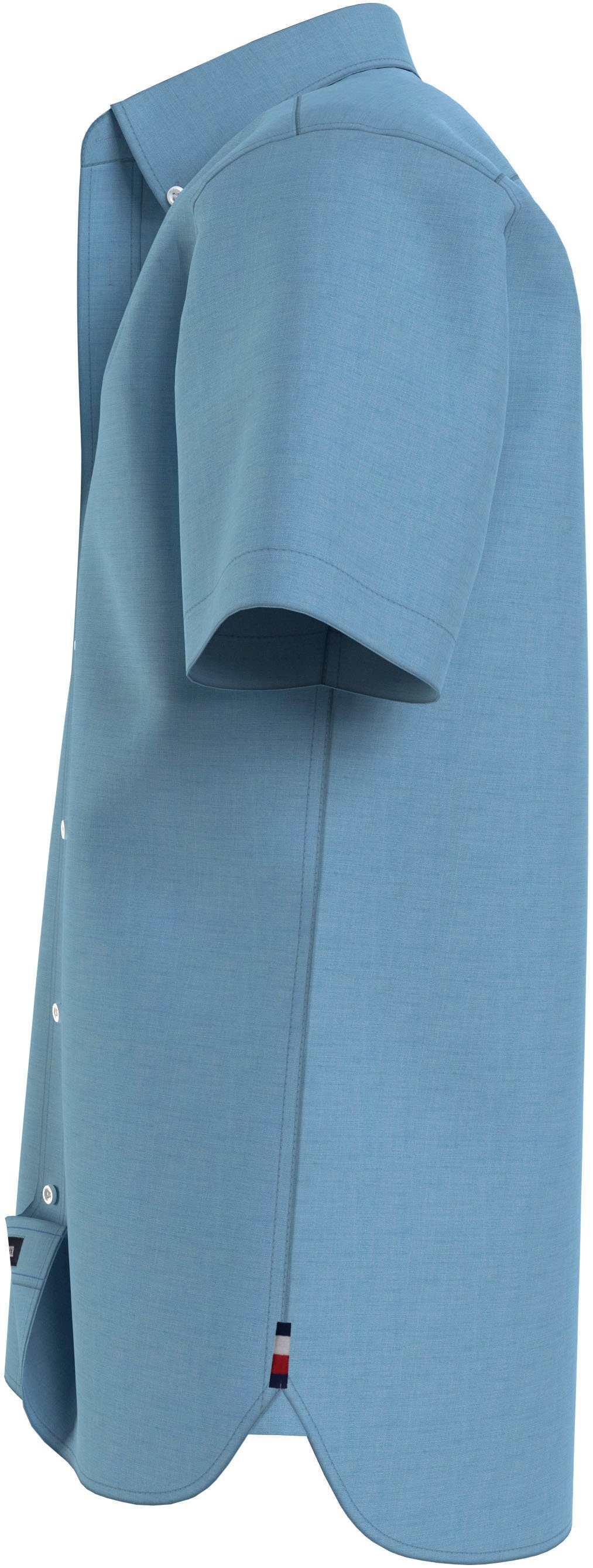 Tommy Hilfiger Overhemd met korte mouwen PIGMENT DYED LINEN RF SHIRT