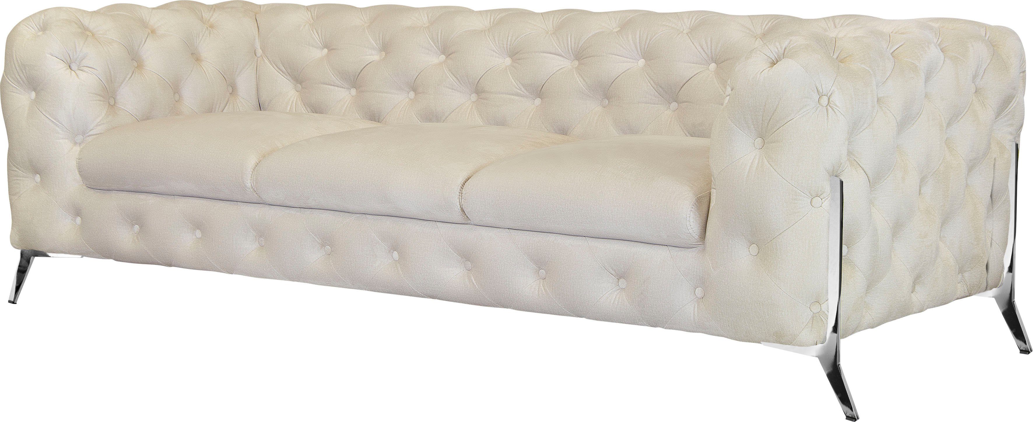 Leonique Chesterfield-bank Amaury luxueuze capitonnage, moderne chesterfield look, kleur van de poten ter keuze