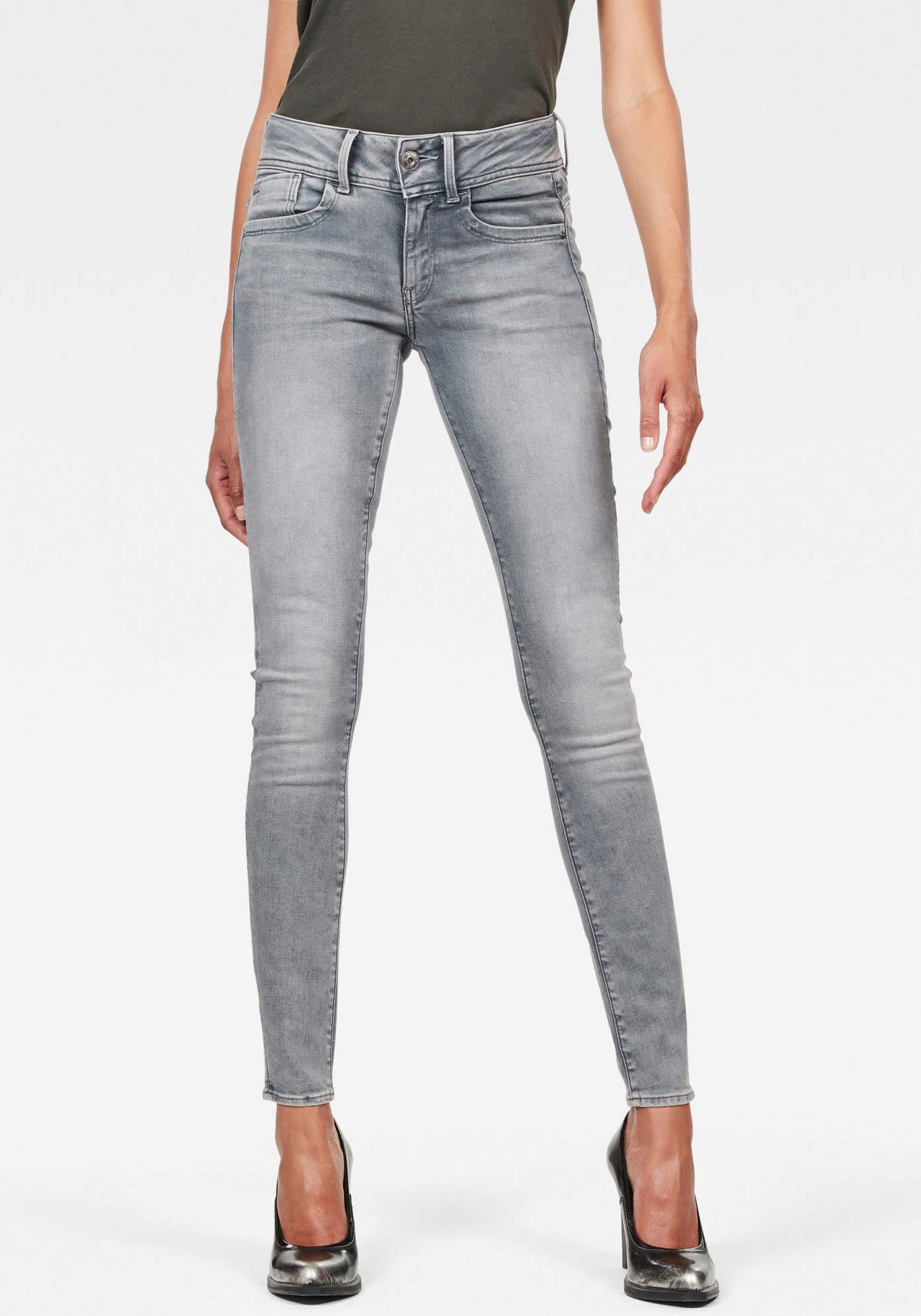 G-Star RAW Skinny fit jeans Mid Waist Skinny met elastaan-aandeel