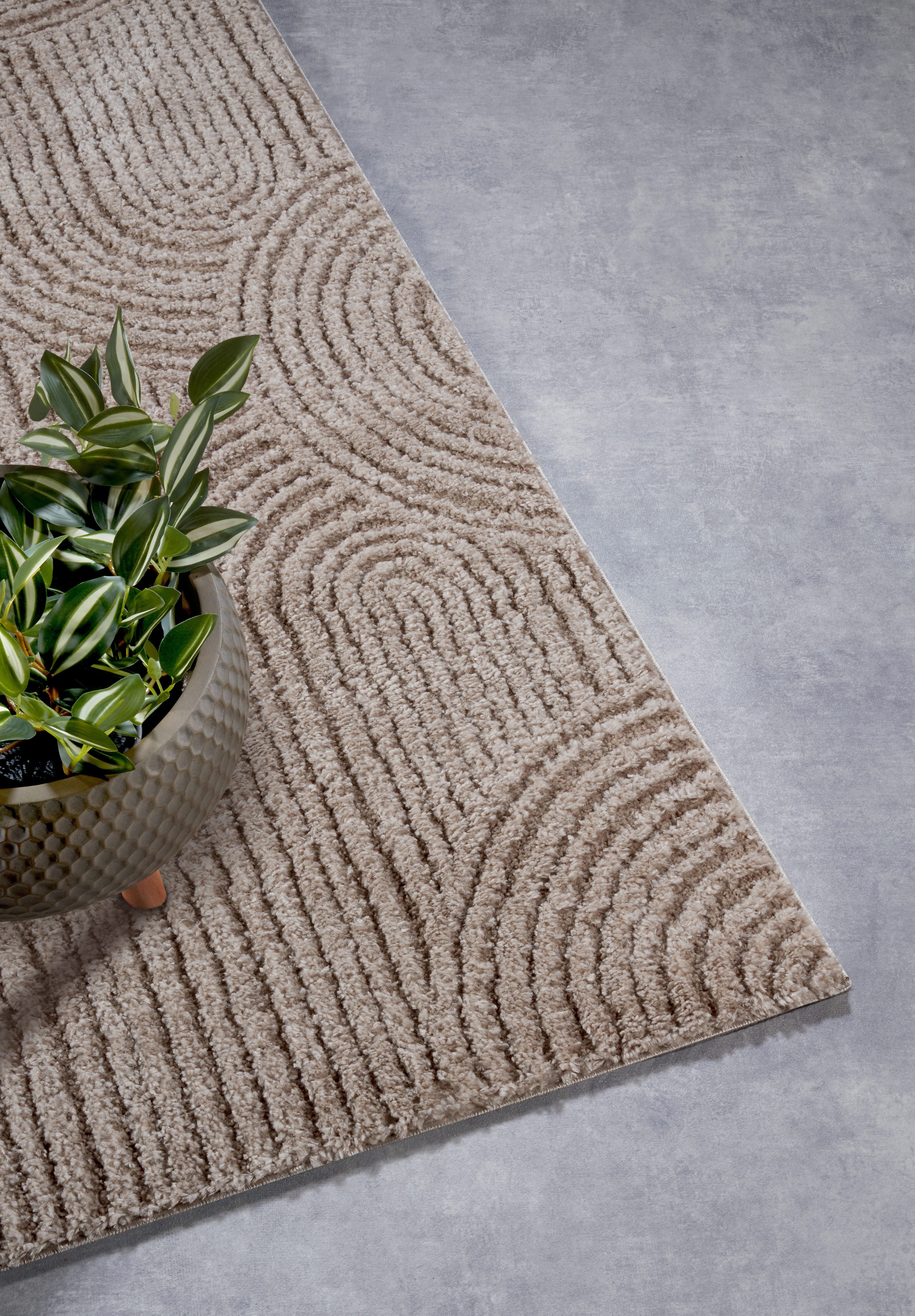 ELLE DECORATION Design-vloerkleed Chappe Shaggy, loper, pluizig, zacht, hoogpolig, modern, hoog-laag effect