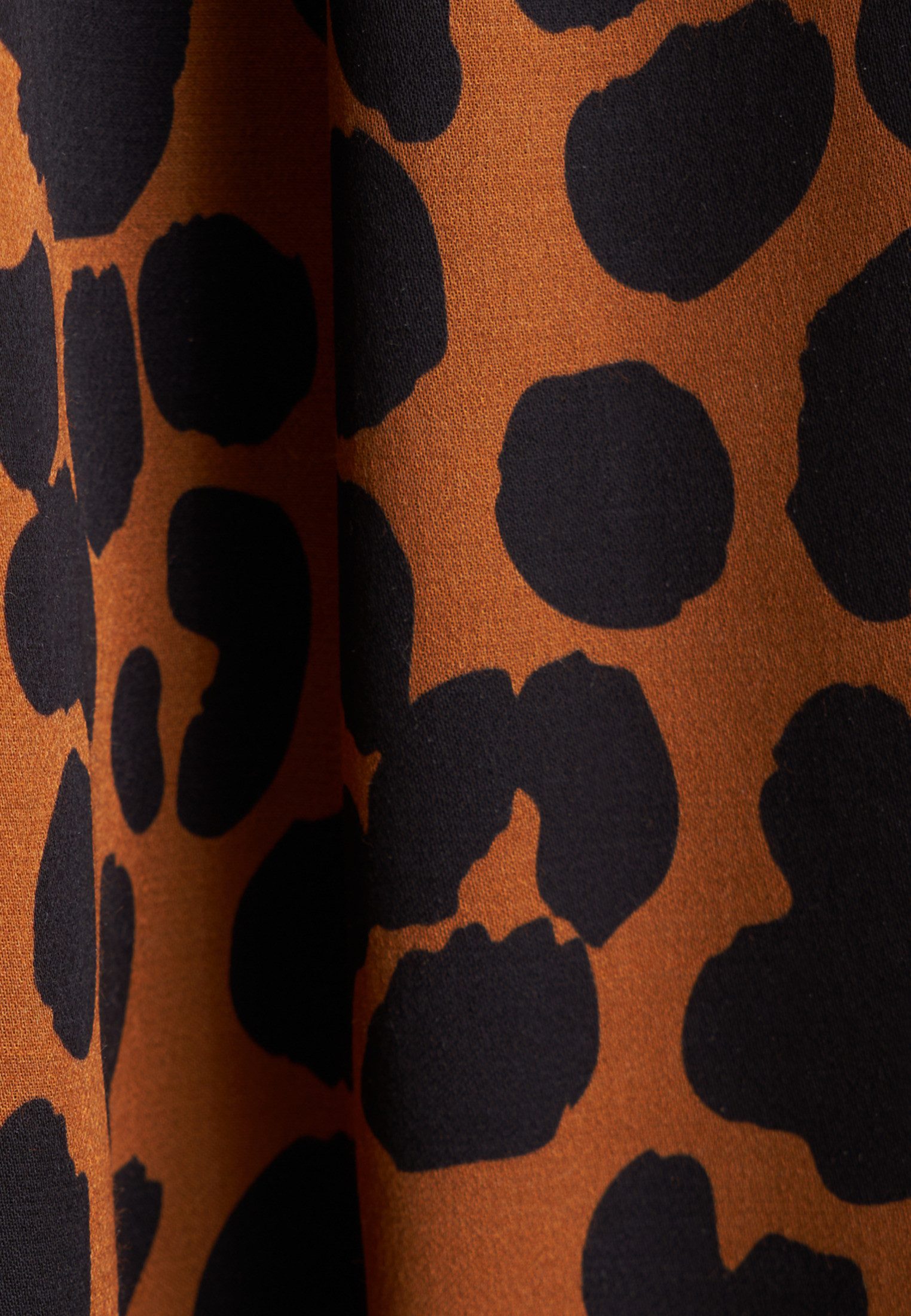 seidensticker Shirtblouse Zwarte roos Lange mouwen V-hals print