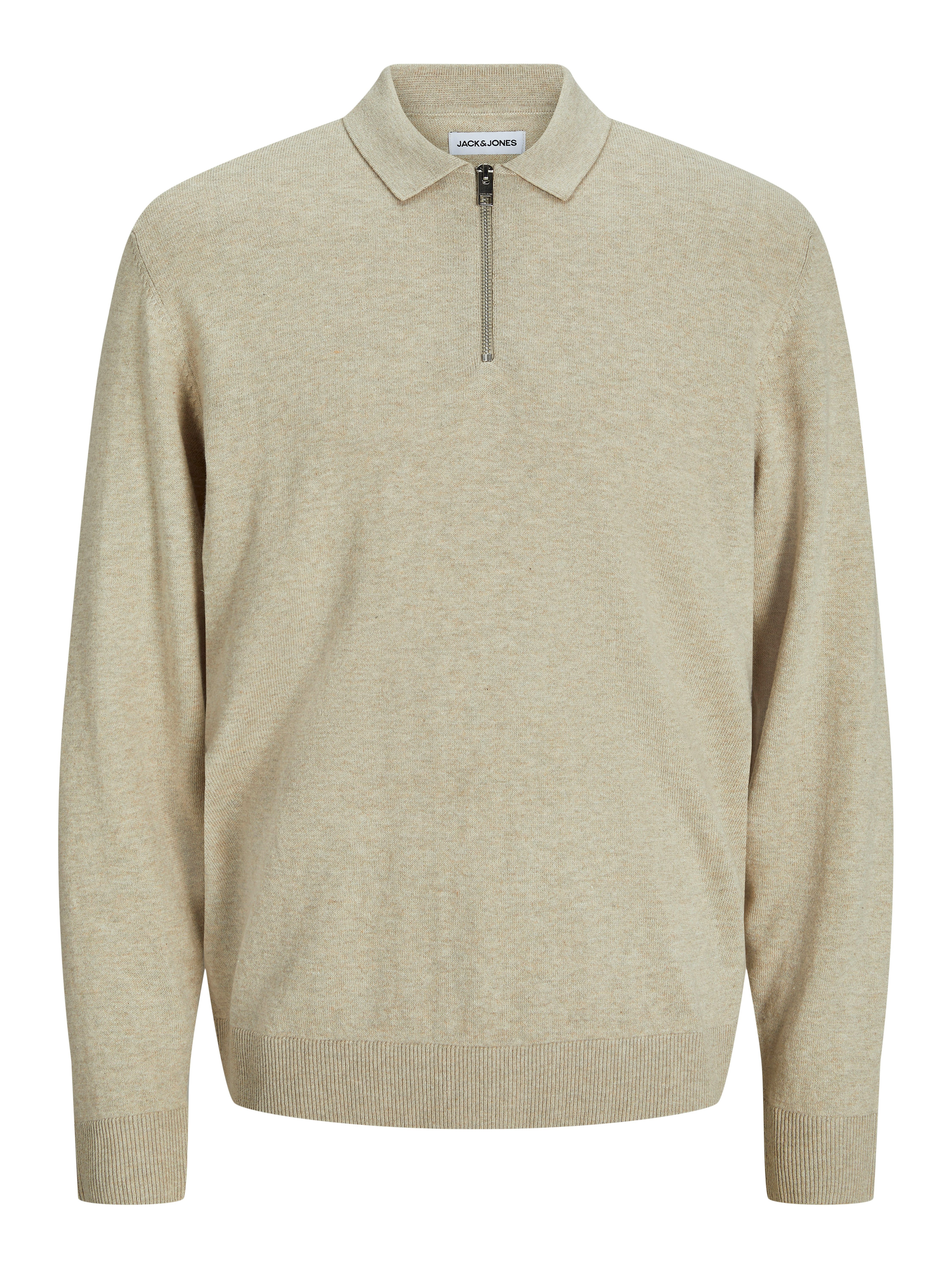 Jack & Jones Trui met polokraag JJEEMIL KNIT POLO HALF ZIP LS NOOS