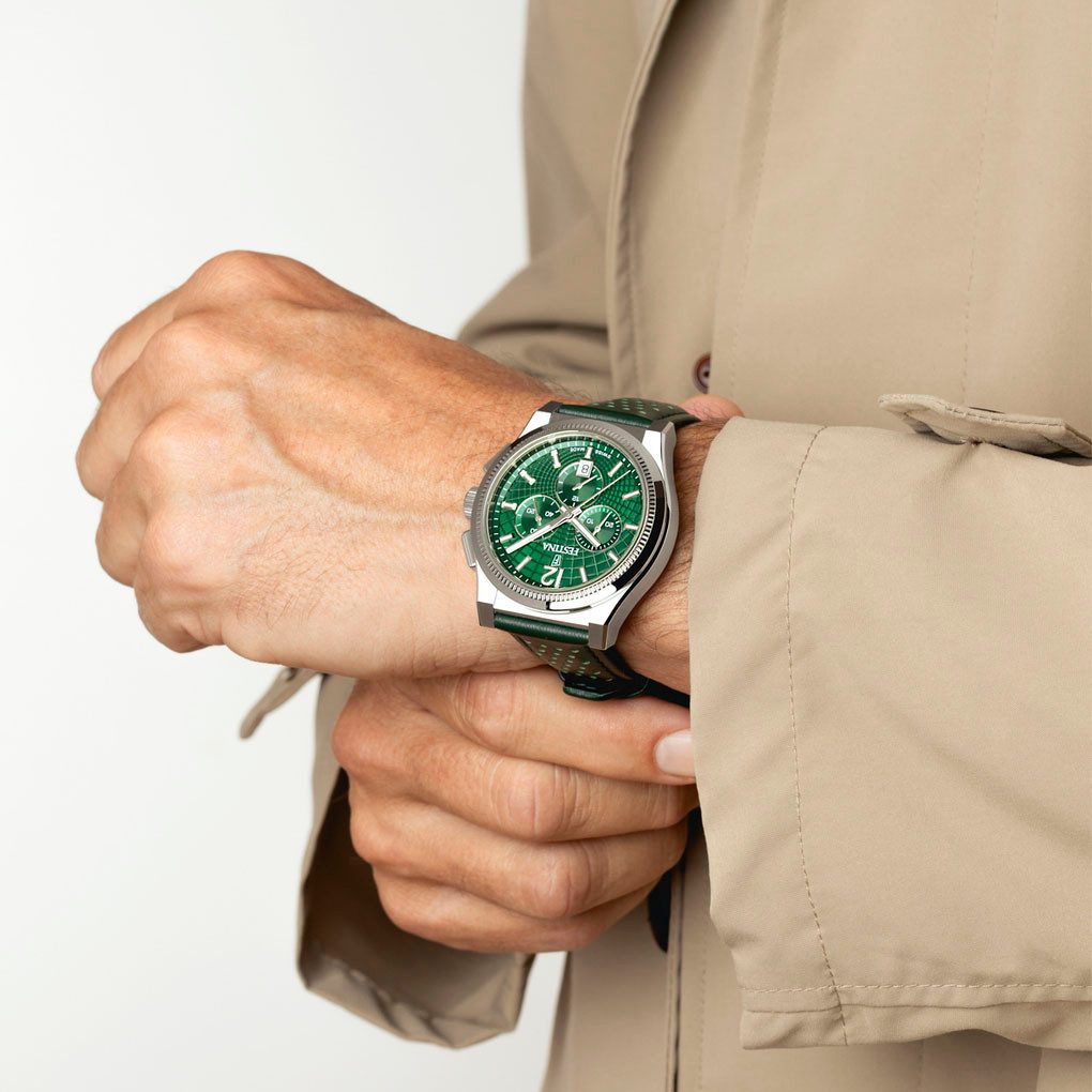 Festina Chronograaf Rive Collection Quartzhorloge, horloge, herrenuur, Swiss Made, roestvrijstalen band, analoog