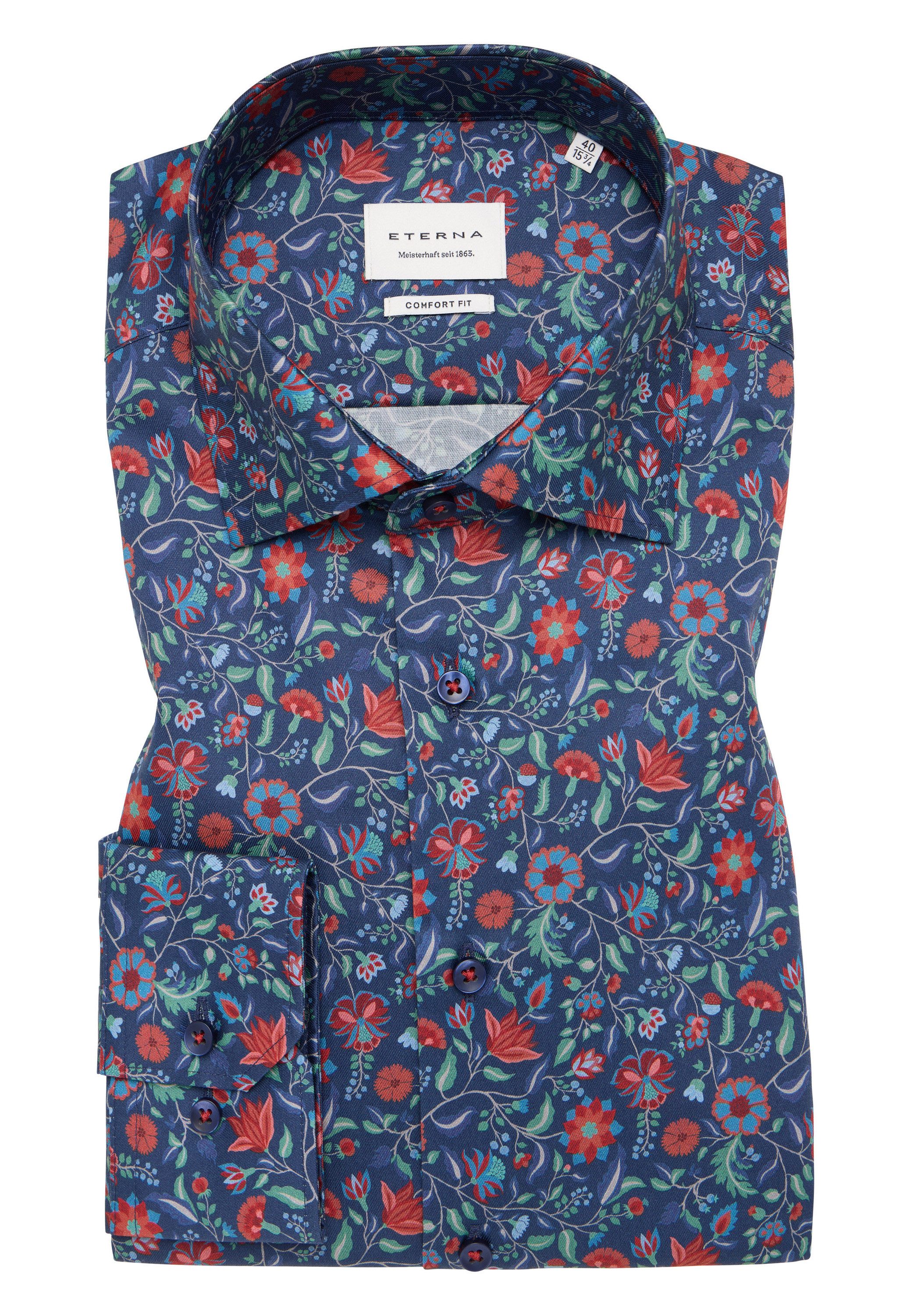 Eterna Overhemd met lange mouwen Comfort fit NON IRON (strijkvrij)
