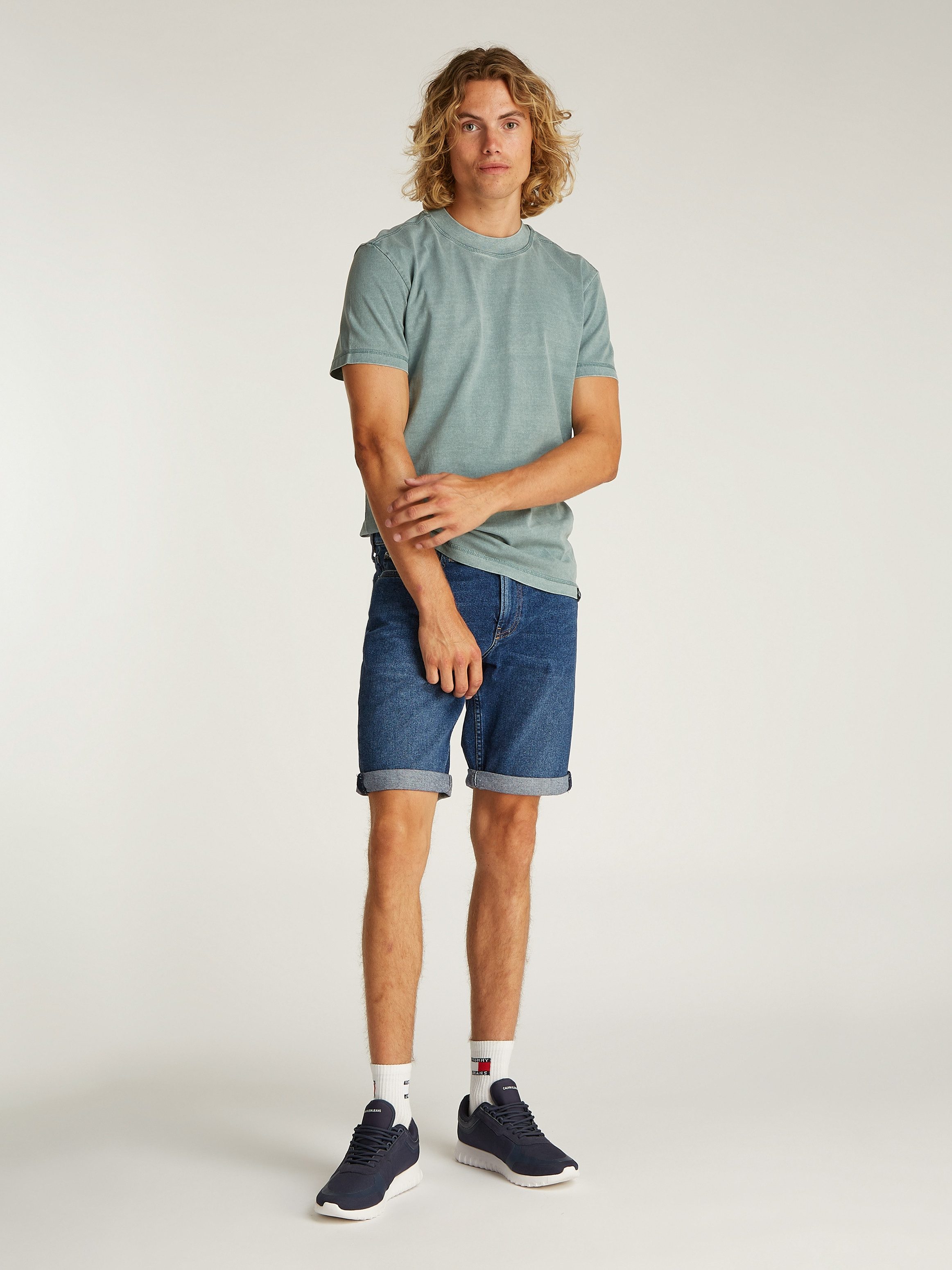 Calvin Klein Short SLIM SHORT met omslagzoom