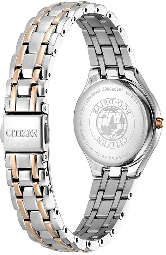Citizen Solarhorloge Polshorloge, dameshorloge, roestvrijstalen band, datum