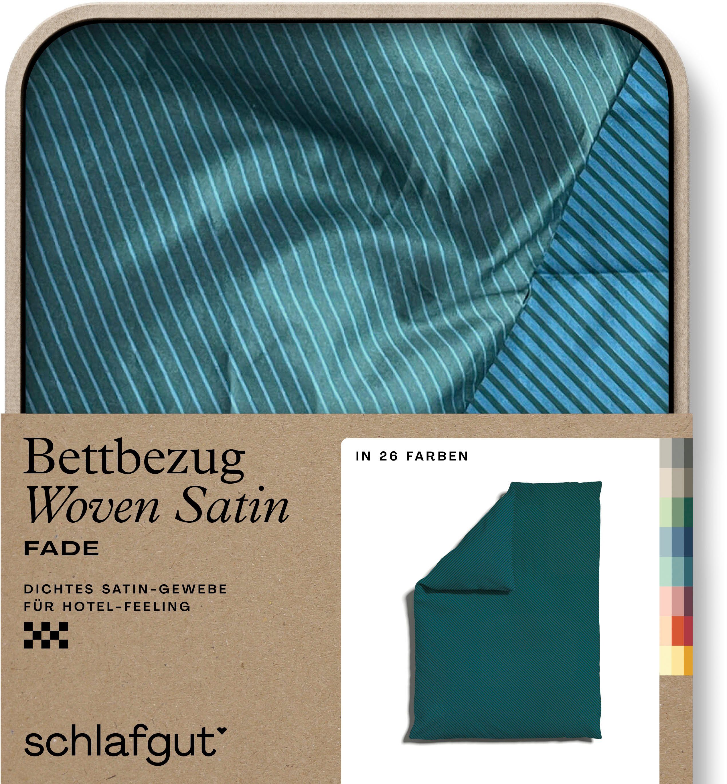 Schlafgut Dekbedovertrek Woven Satin fade met fijne strepen met kleurverloop, mix & match: bijpassende kussensloop verkrijgbaar (1 stuk)