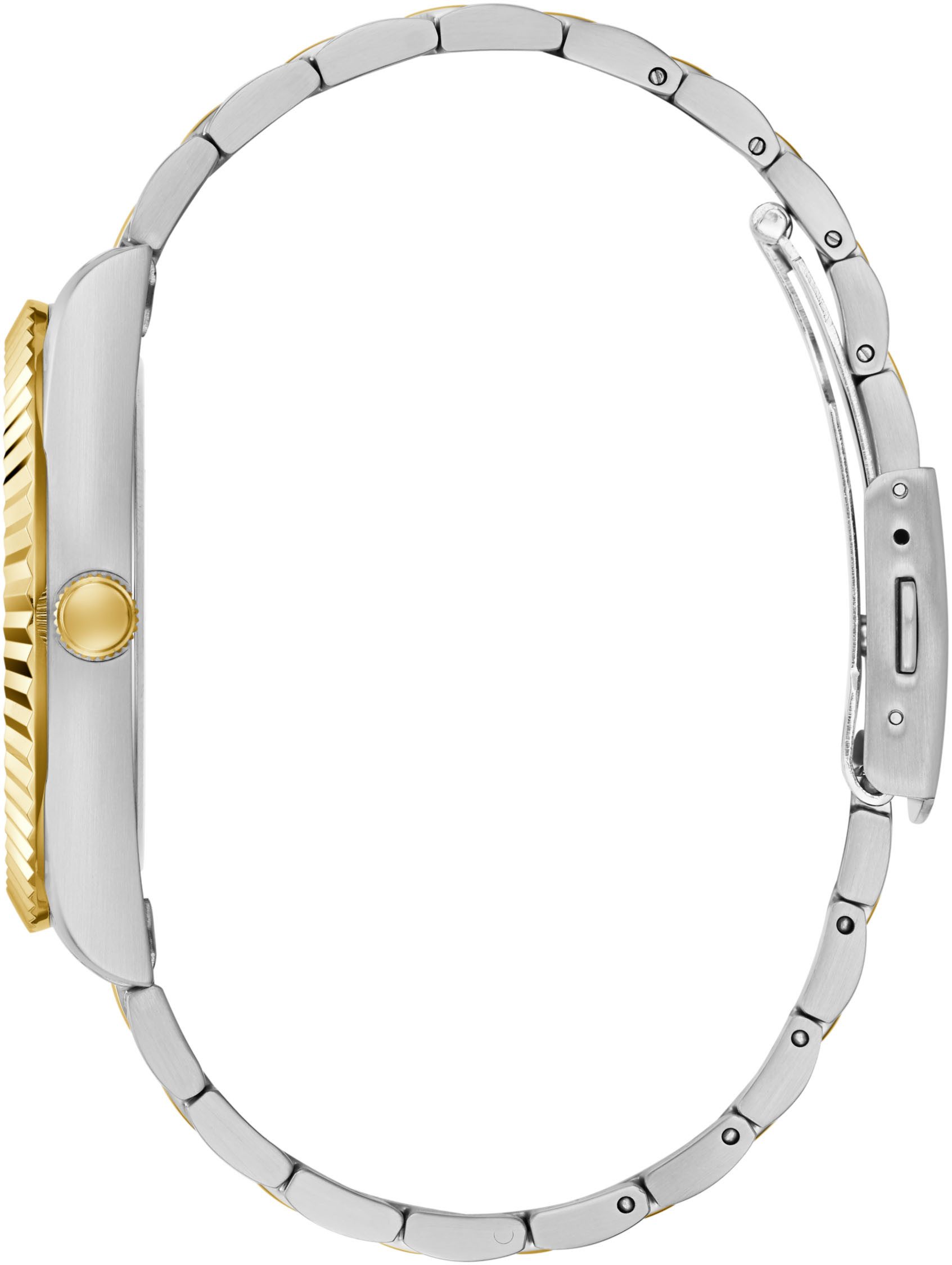 Guess Kwartshorloge CONNOISSEUR Armbandhorloge, herenhorloge, datum, weekdag, roestvrijstalen band