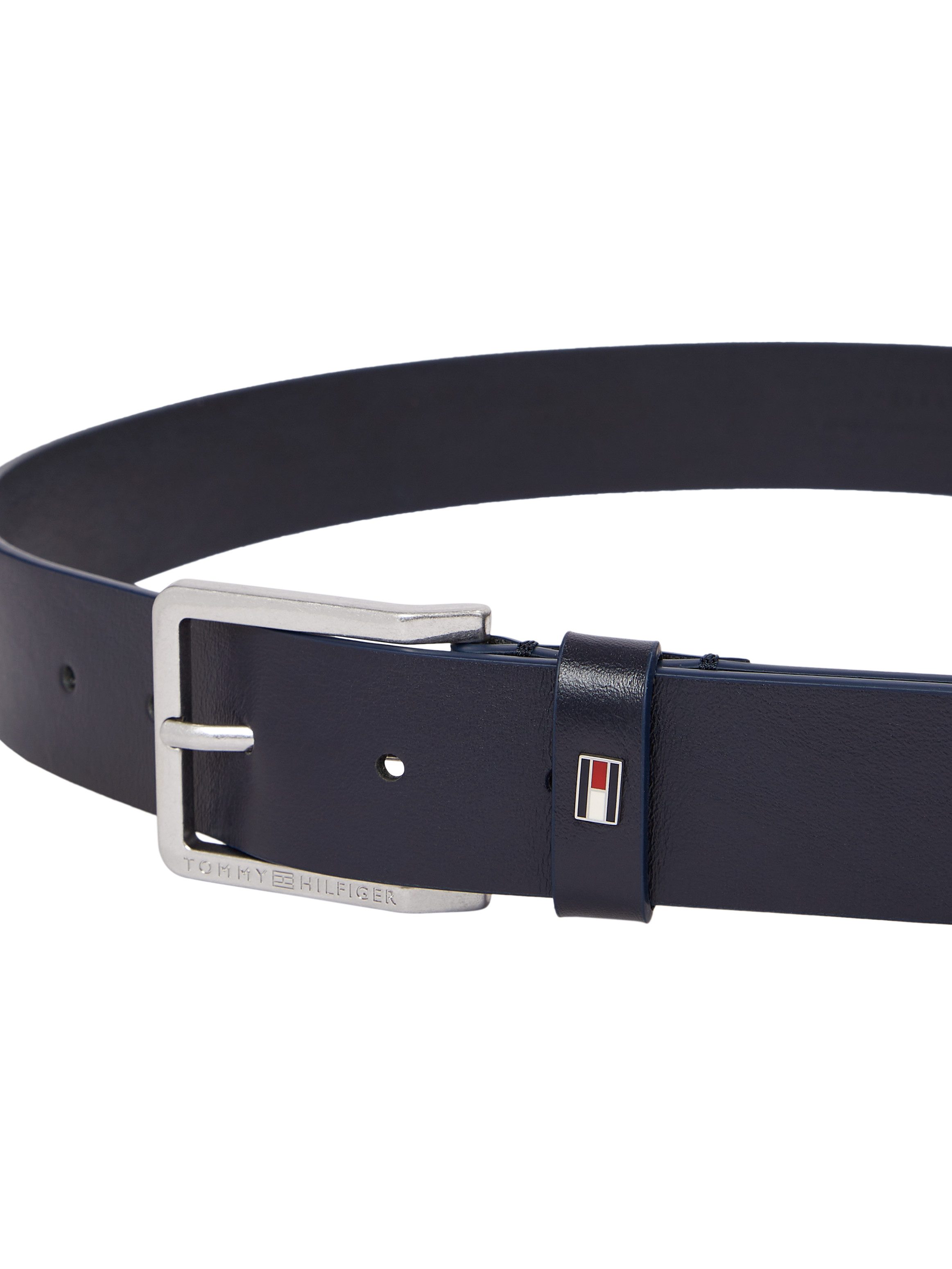 Tommy Hilfiger Leren riem Oliver met contrastgesp en logo-lus