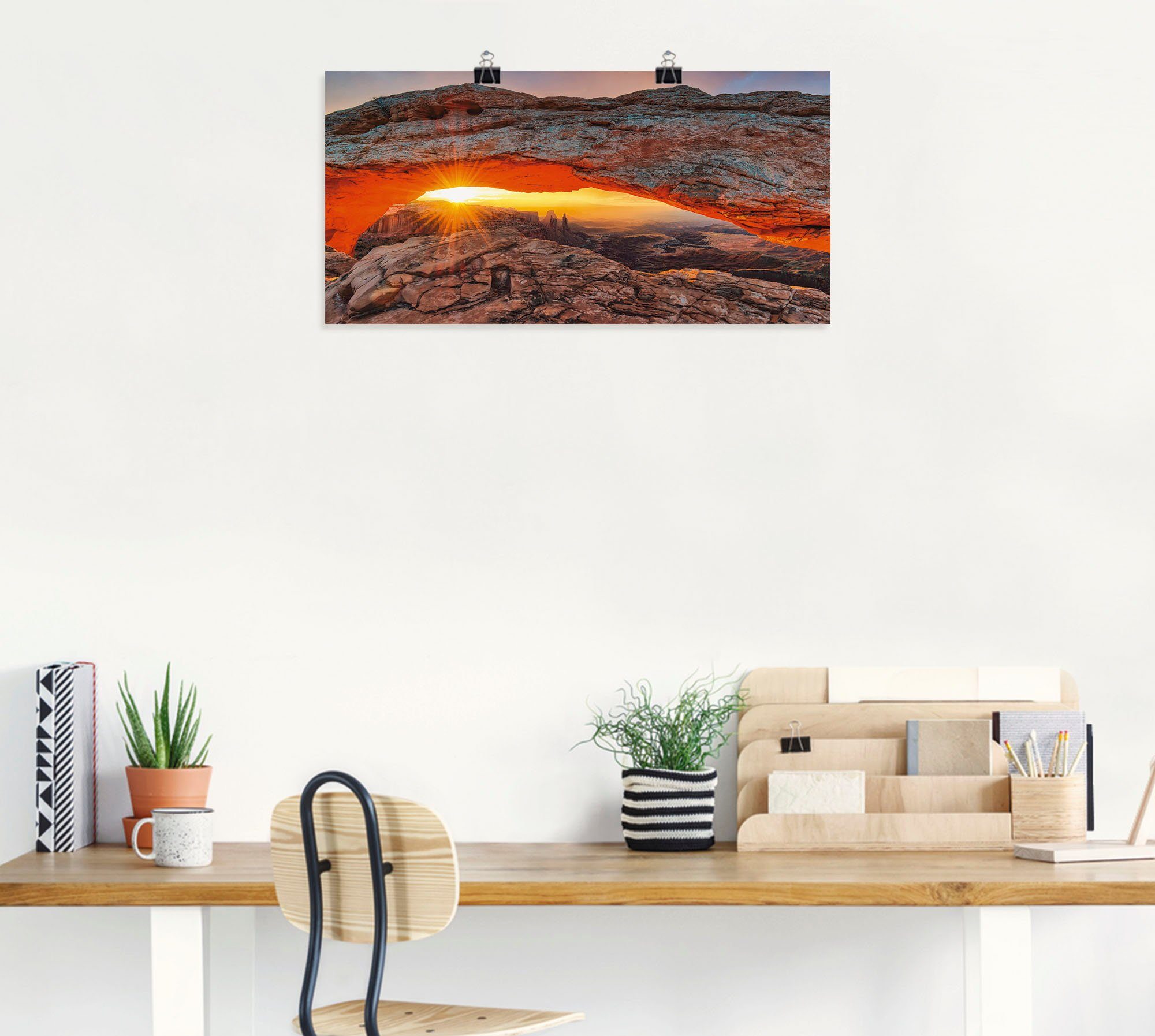 Artland Artprint Iconic Mesa Arch als artprint van aluminium, artprint voor buiten, artprint op linnen, poster in verschillende maten. maten