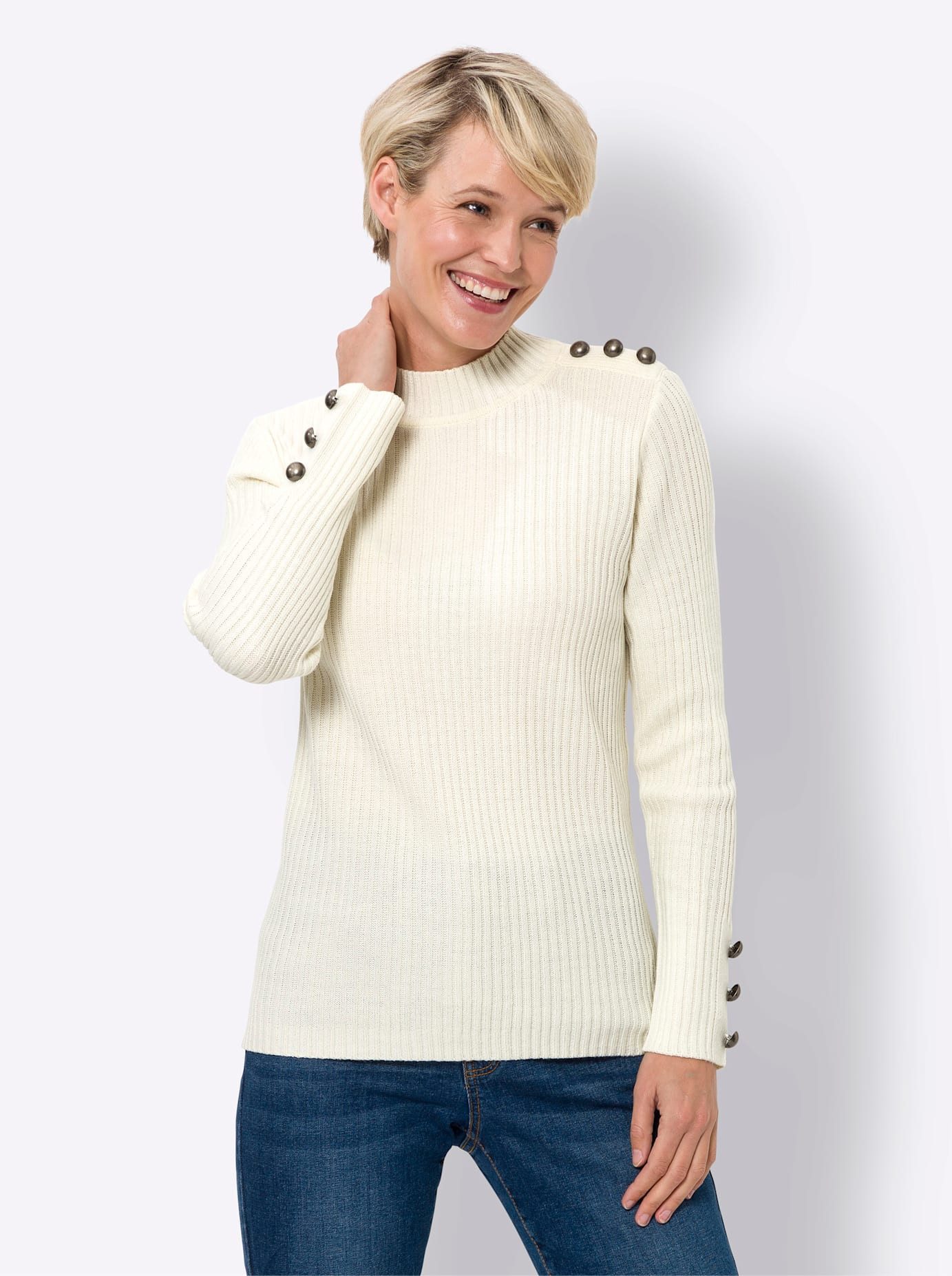 Classic Basics Trui met staande kraag Trui met opstaande kraag