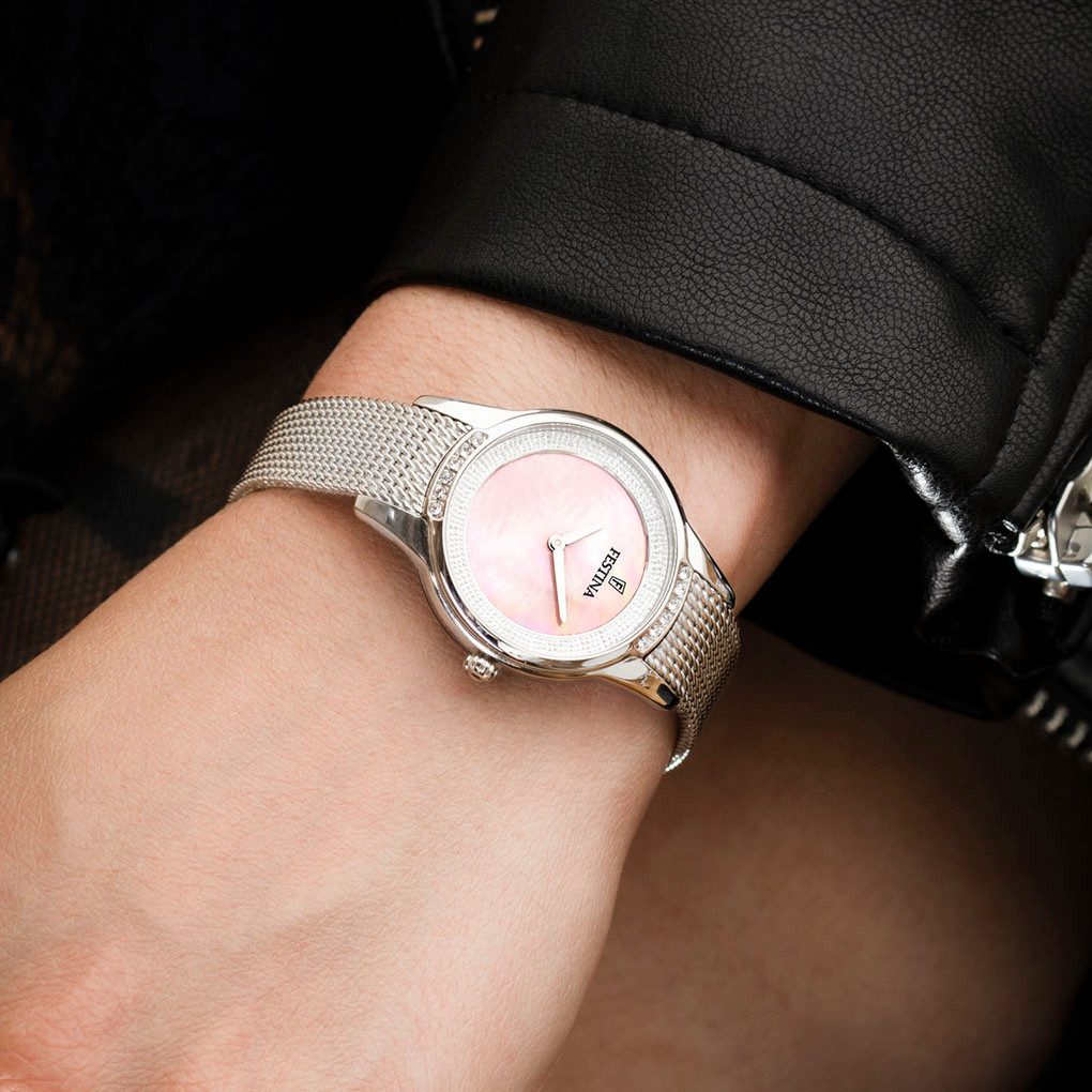 Festina Kwartshorloge Mademoiselle Polshorloge, dameshorloge, roestvrijstalen band, Ø 30 mm