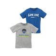 kidsworld t-shirt game over-game zone (set, 2-delig) blauw
