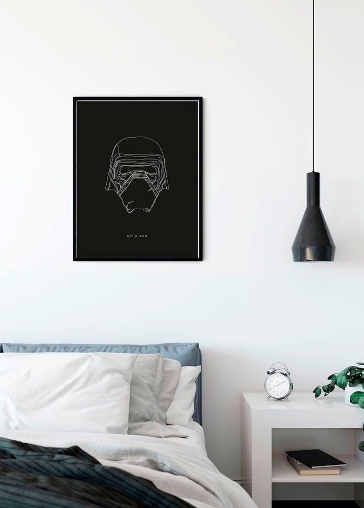 Komar Wanddecoratie Star Wars Lines dark Side Kylo Wanddecoratie voor de kinderkamer - zonder lijst (1 stuk)